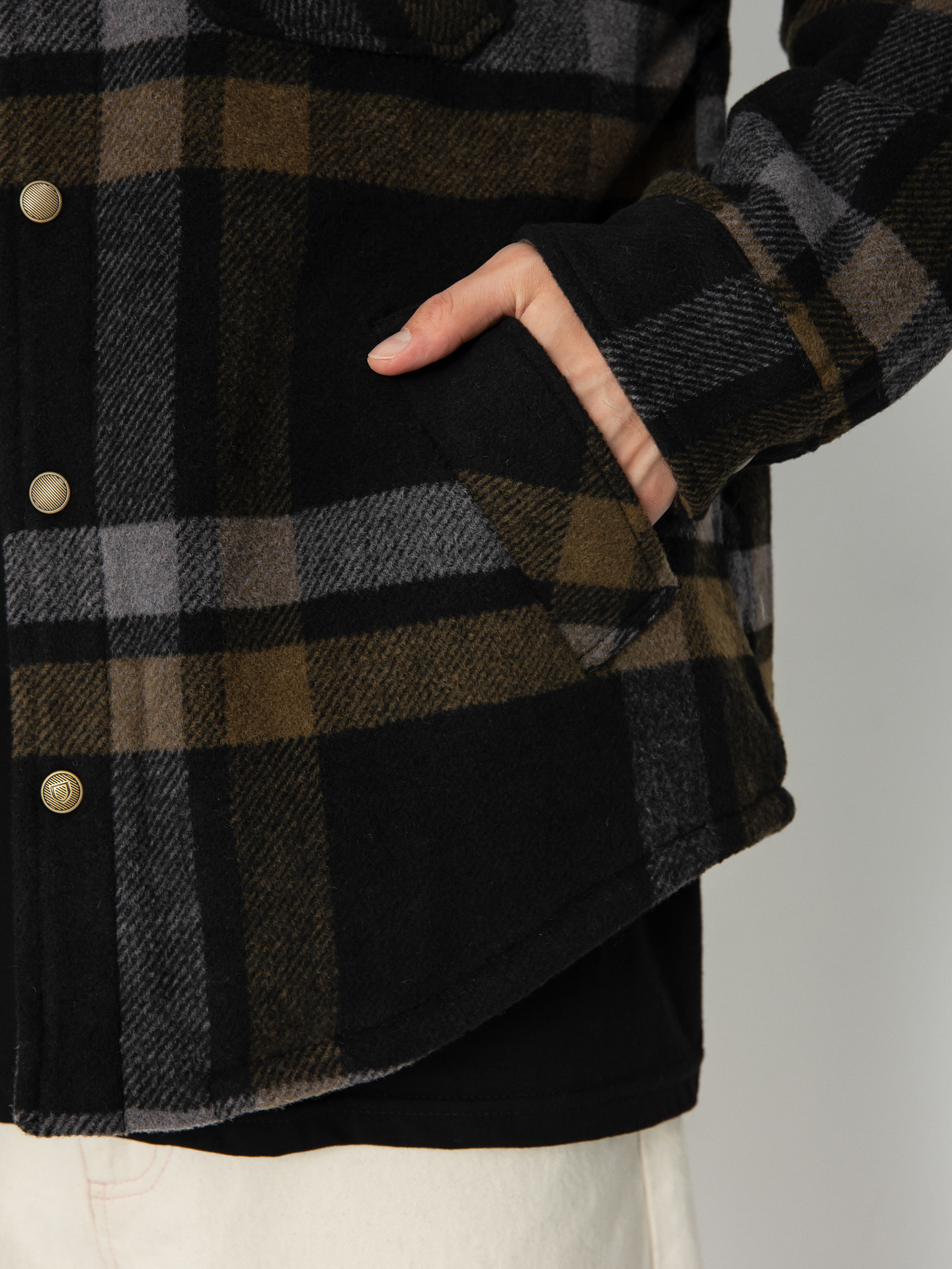 Bunda Brixton Durham Lined (black/charcoal/desert palm)