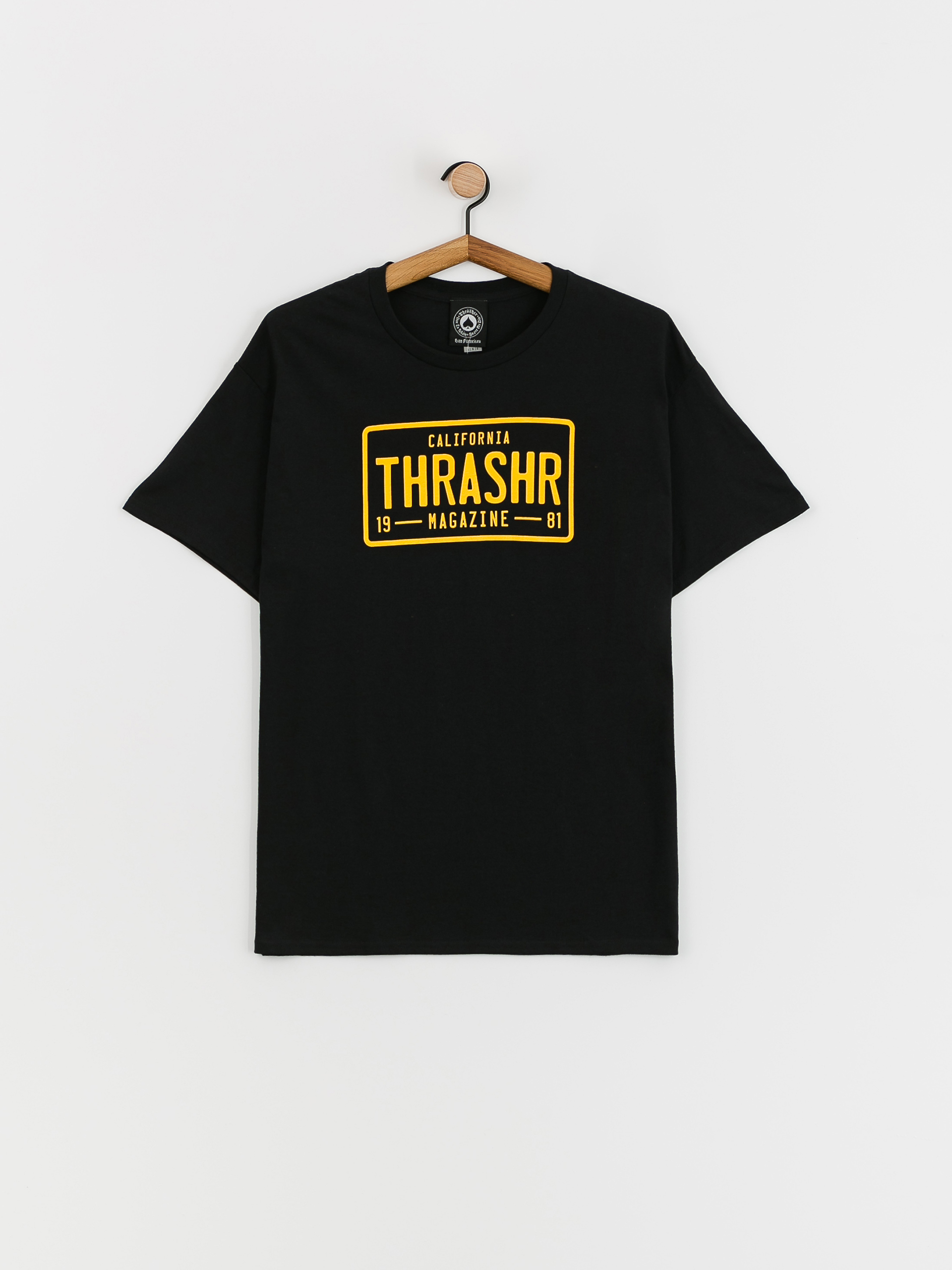 Tričko Thrasher License Plate (black)