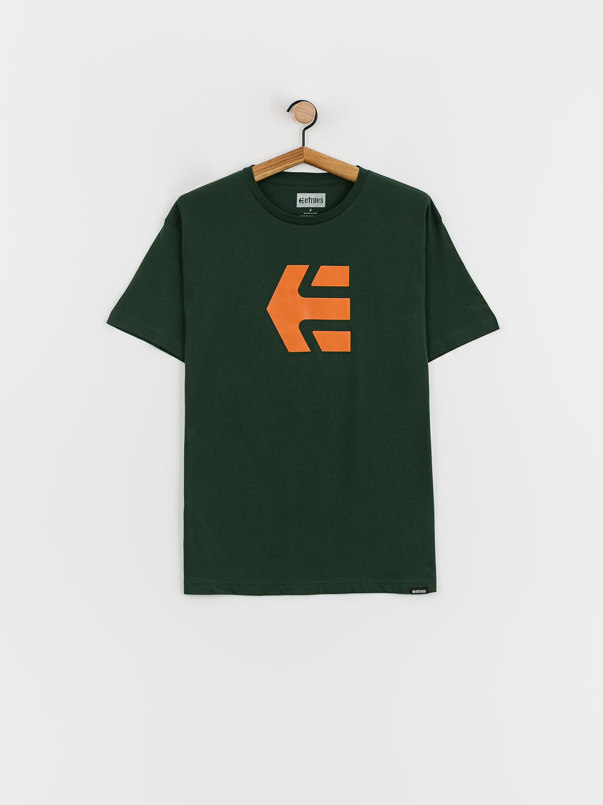 Tričko Etnies Icon (green/orange)