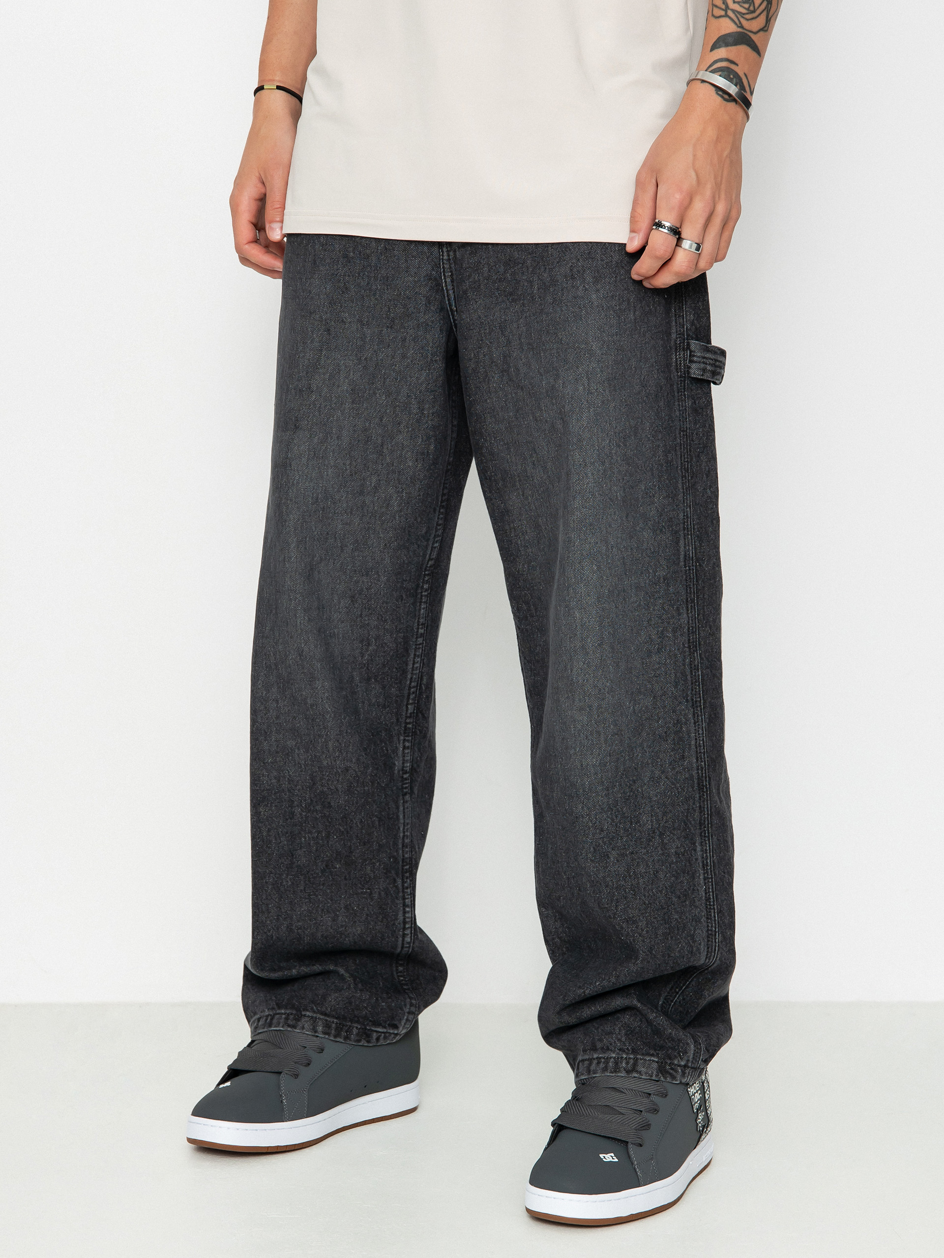 Nohavice DC Worker Baggy (black denim)