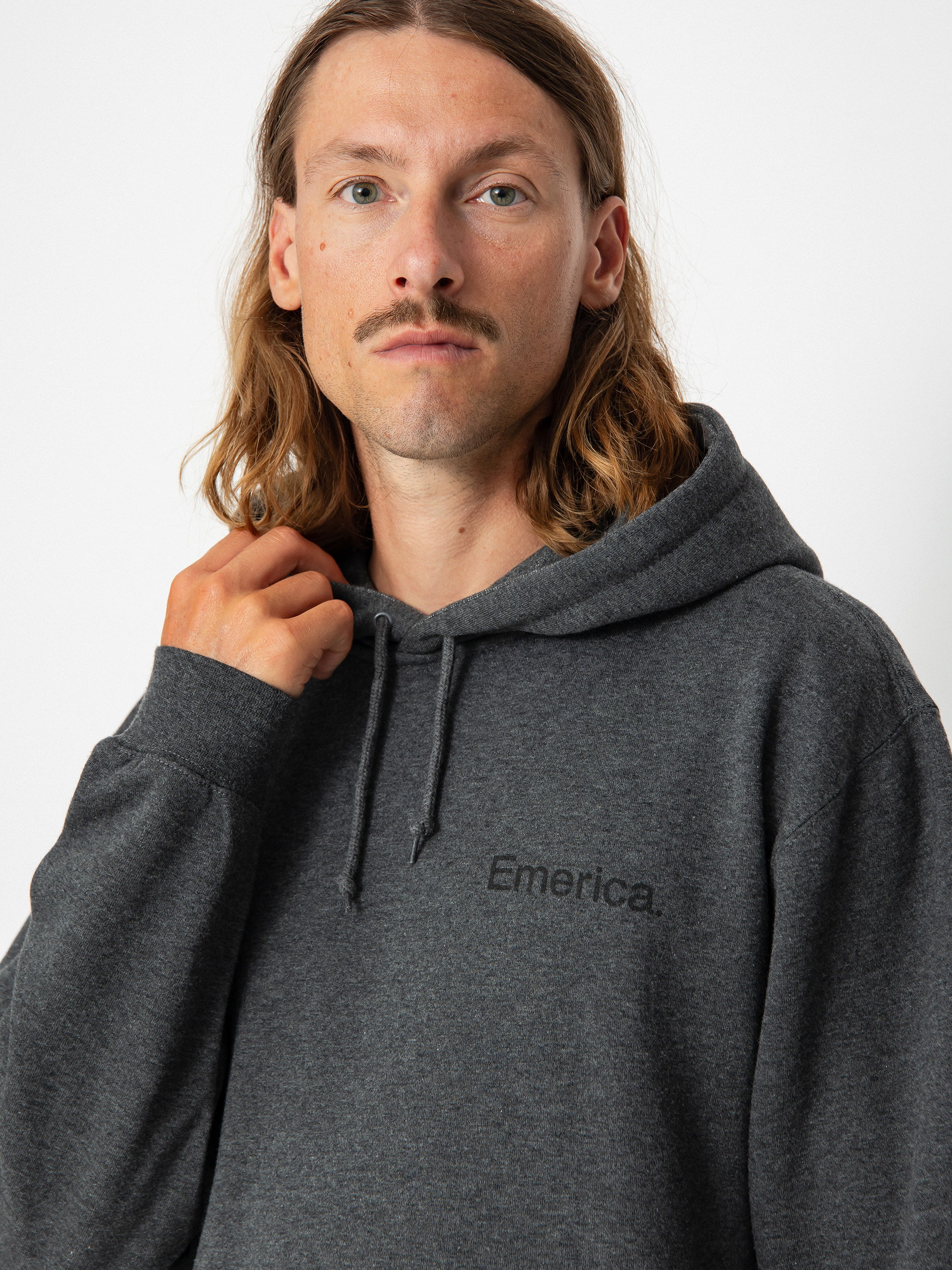 Mikina s kapucňou Emerica Lockup HD (charcoal)