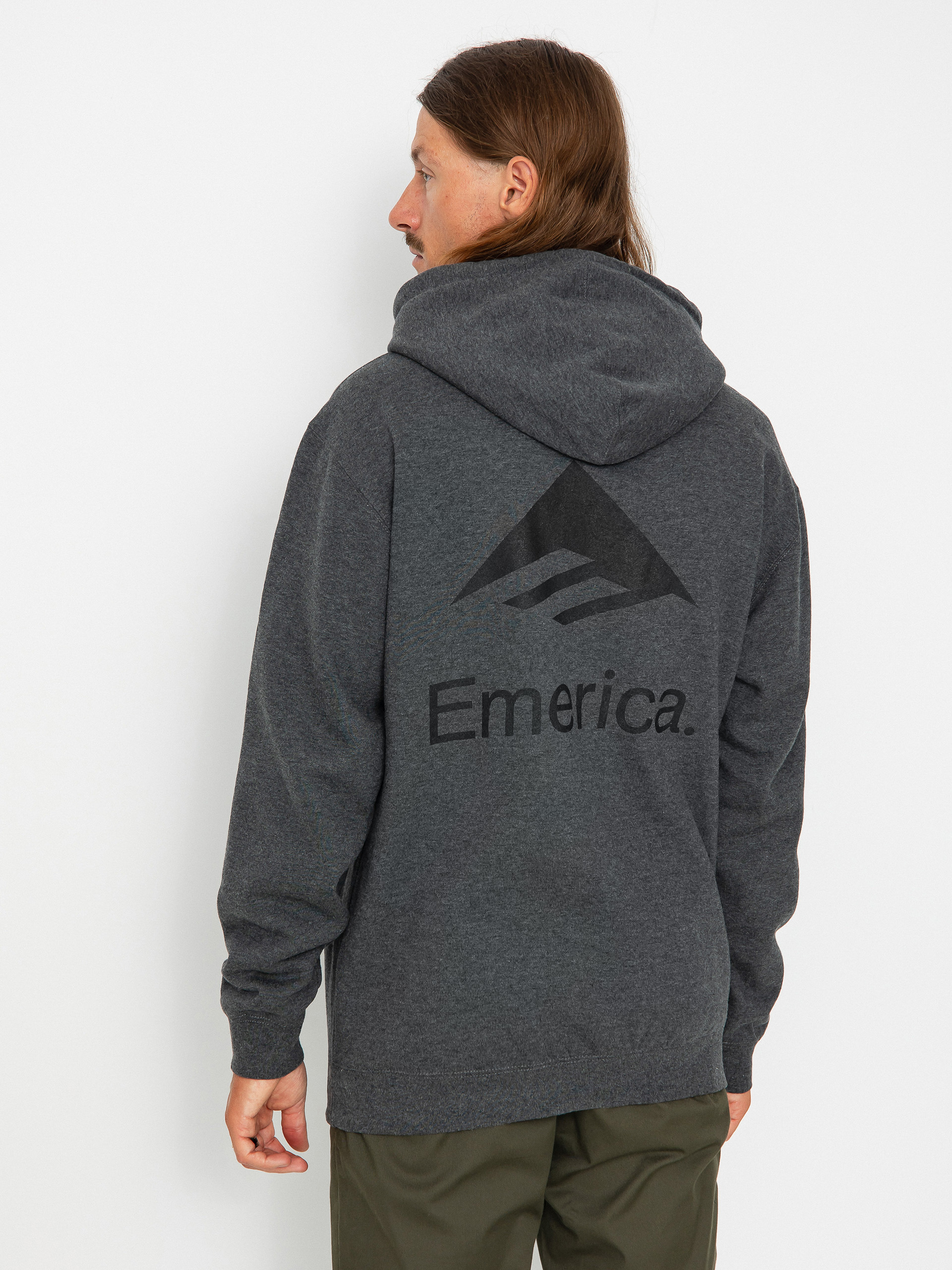 Mikina s kapucňou Emerica Lockup HD (charcoal)