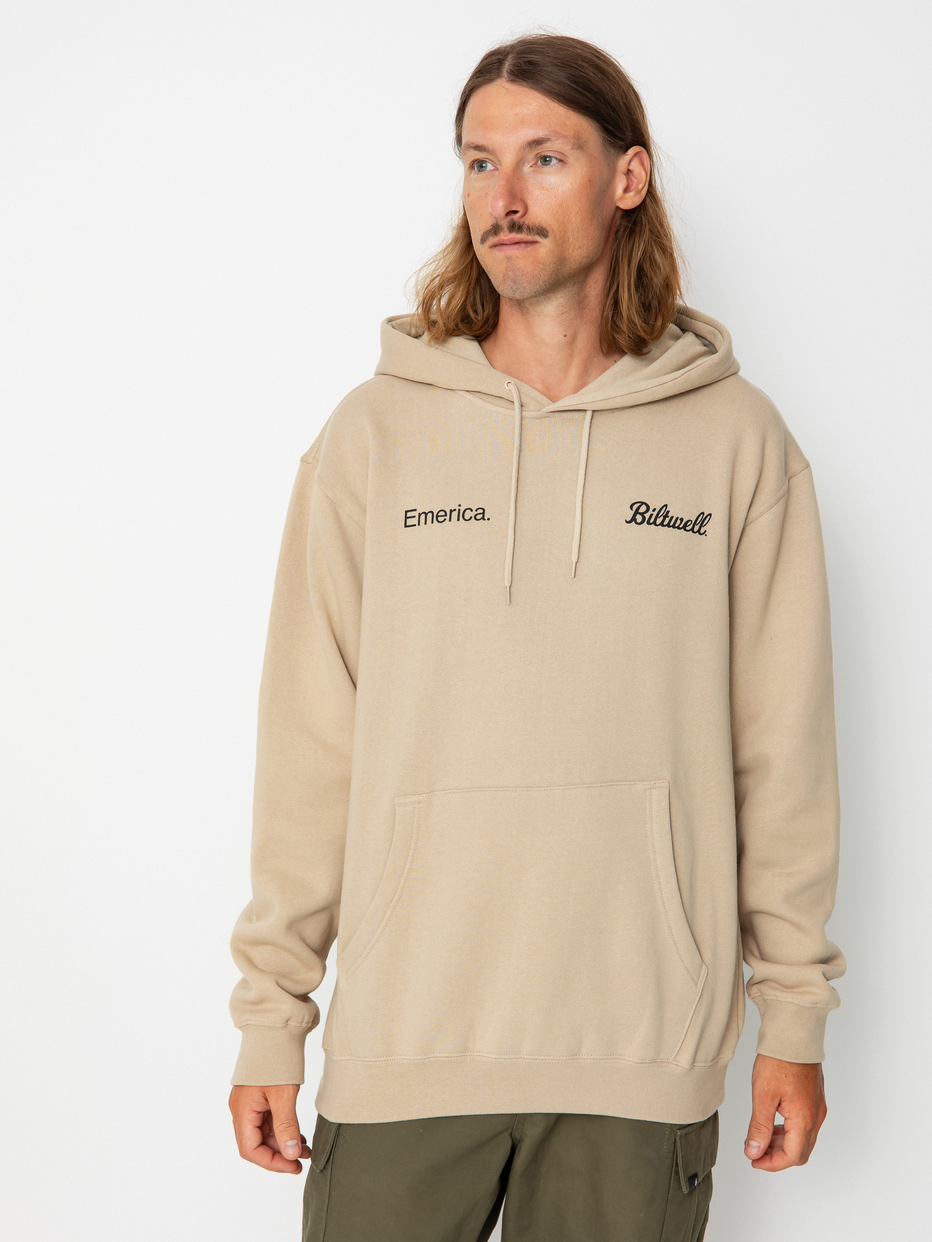 Mikina s kapucňou Emerica Biltwell HD (sand)