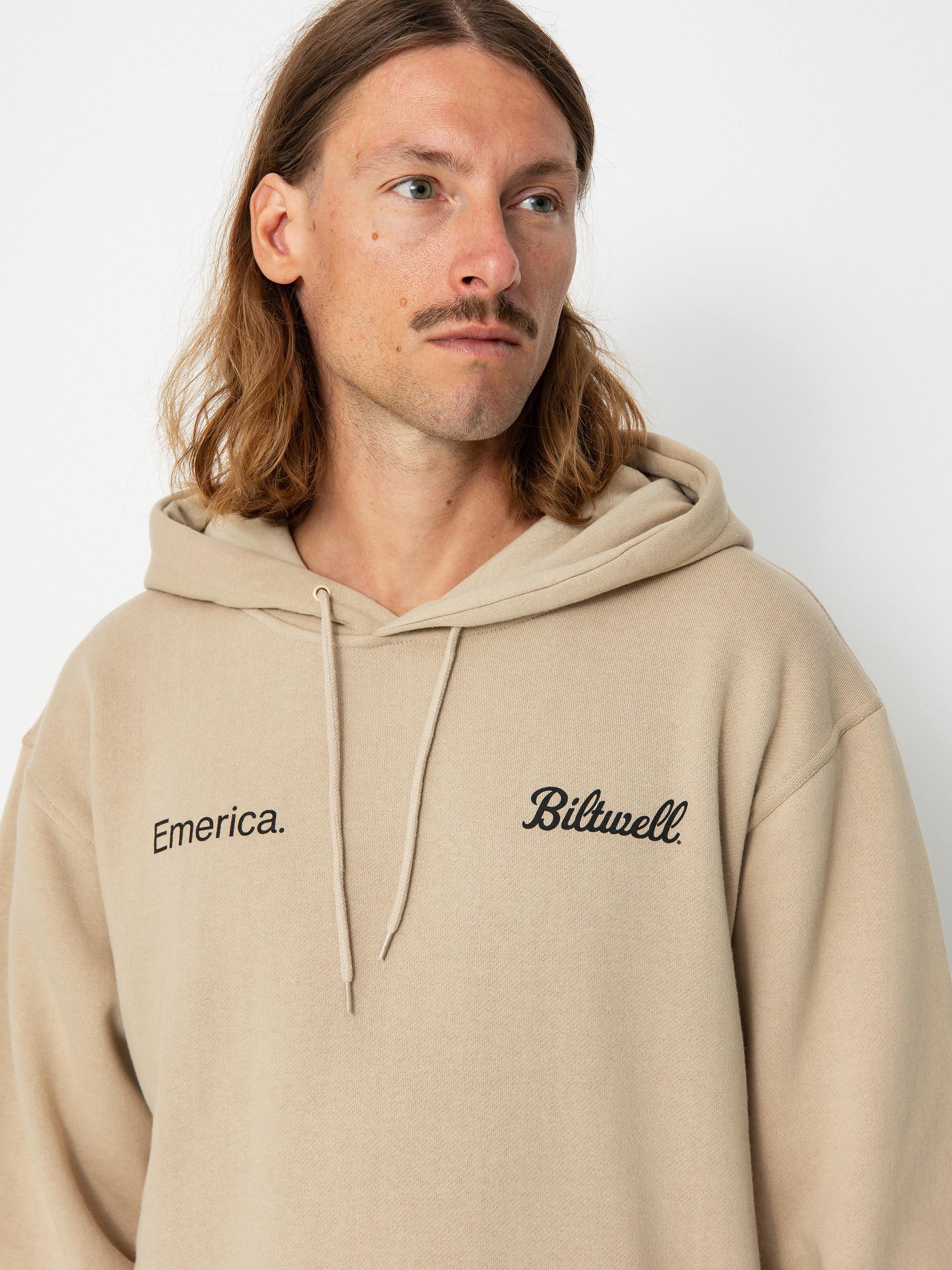 Mikina s kapucňou Emerica Biltwell HD (sand)