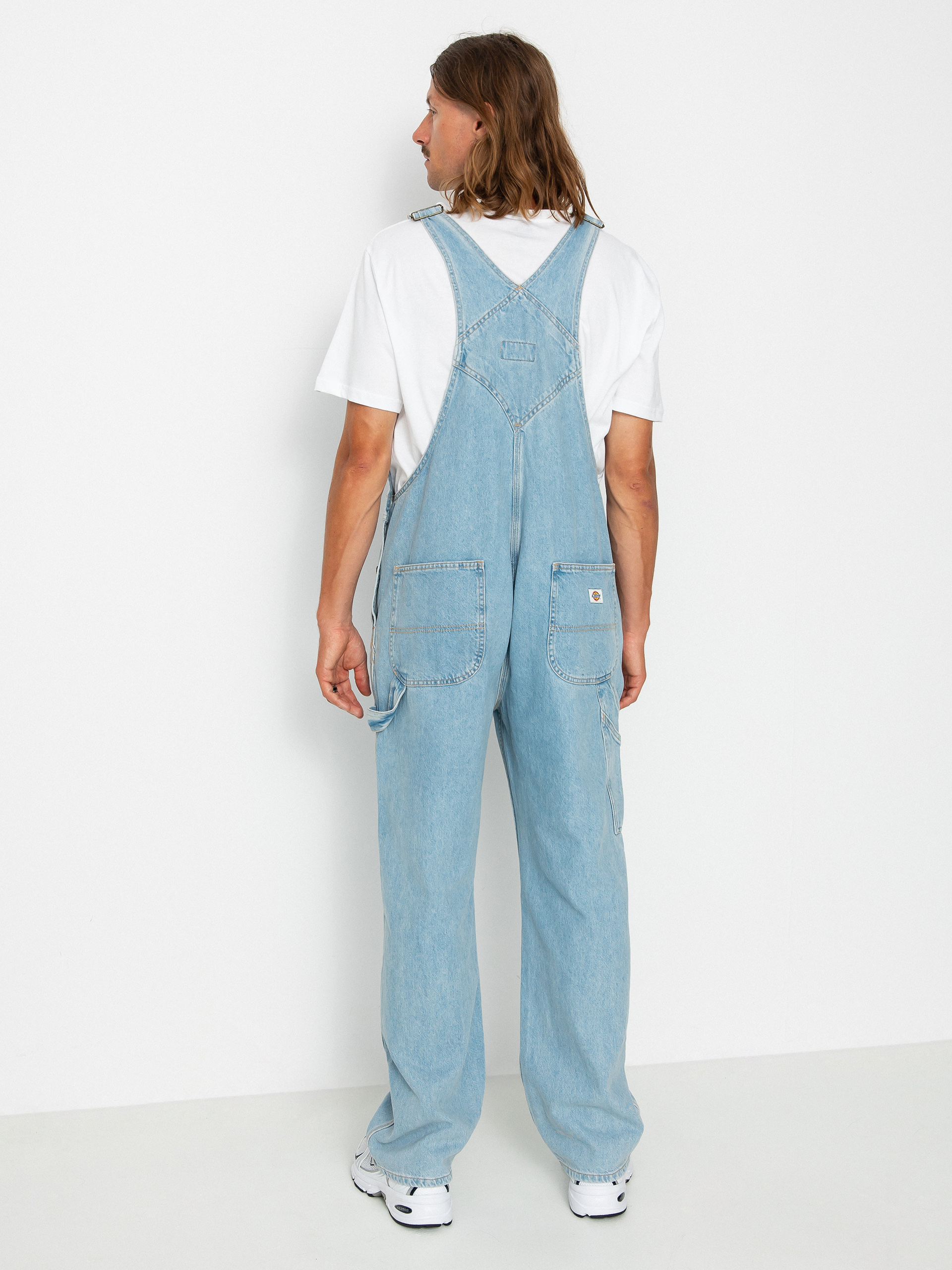 Nohavice Dickies Classic Denm Bib (vntg blue)