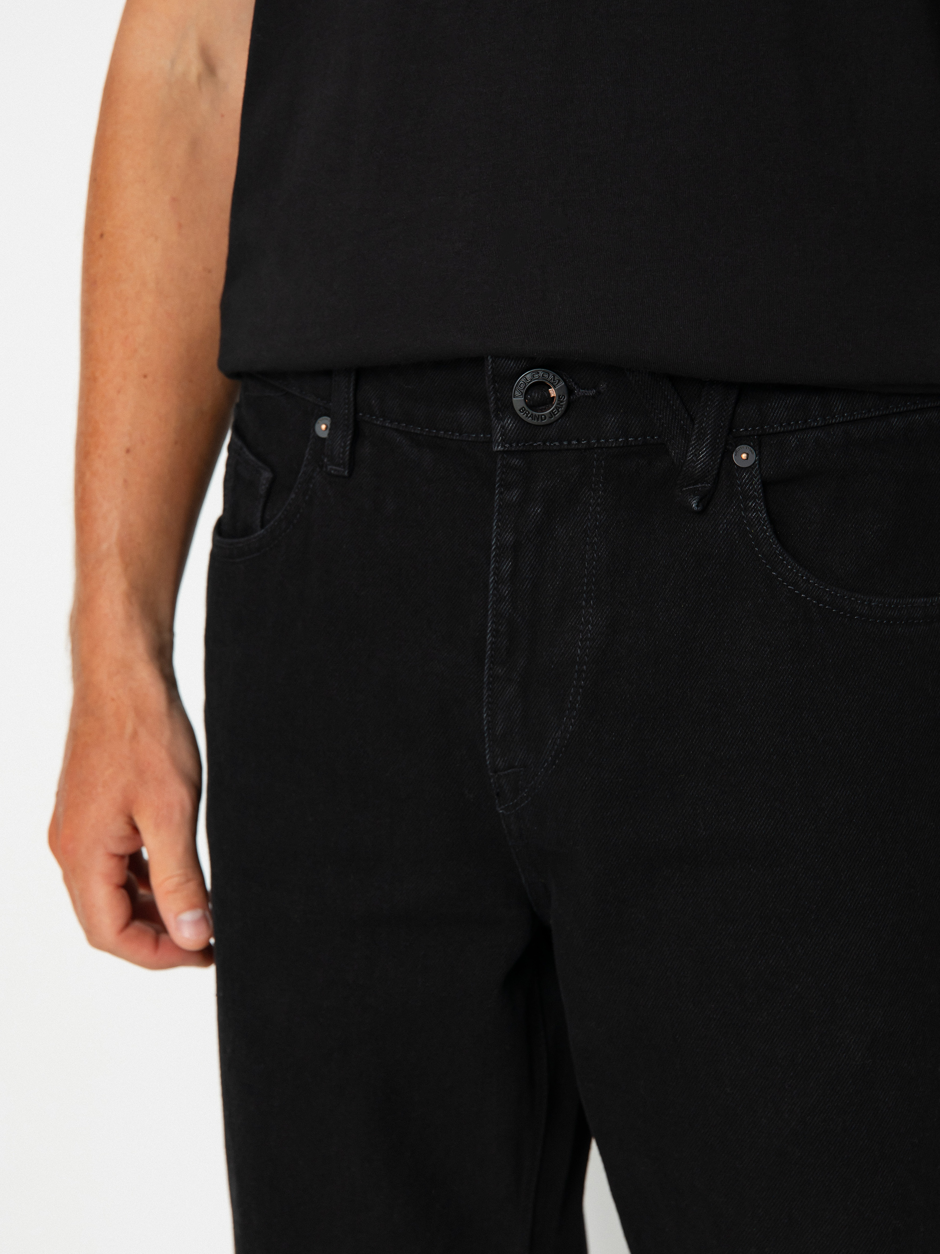 Nohavice Volcom Modown Tapered Denim (black)