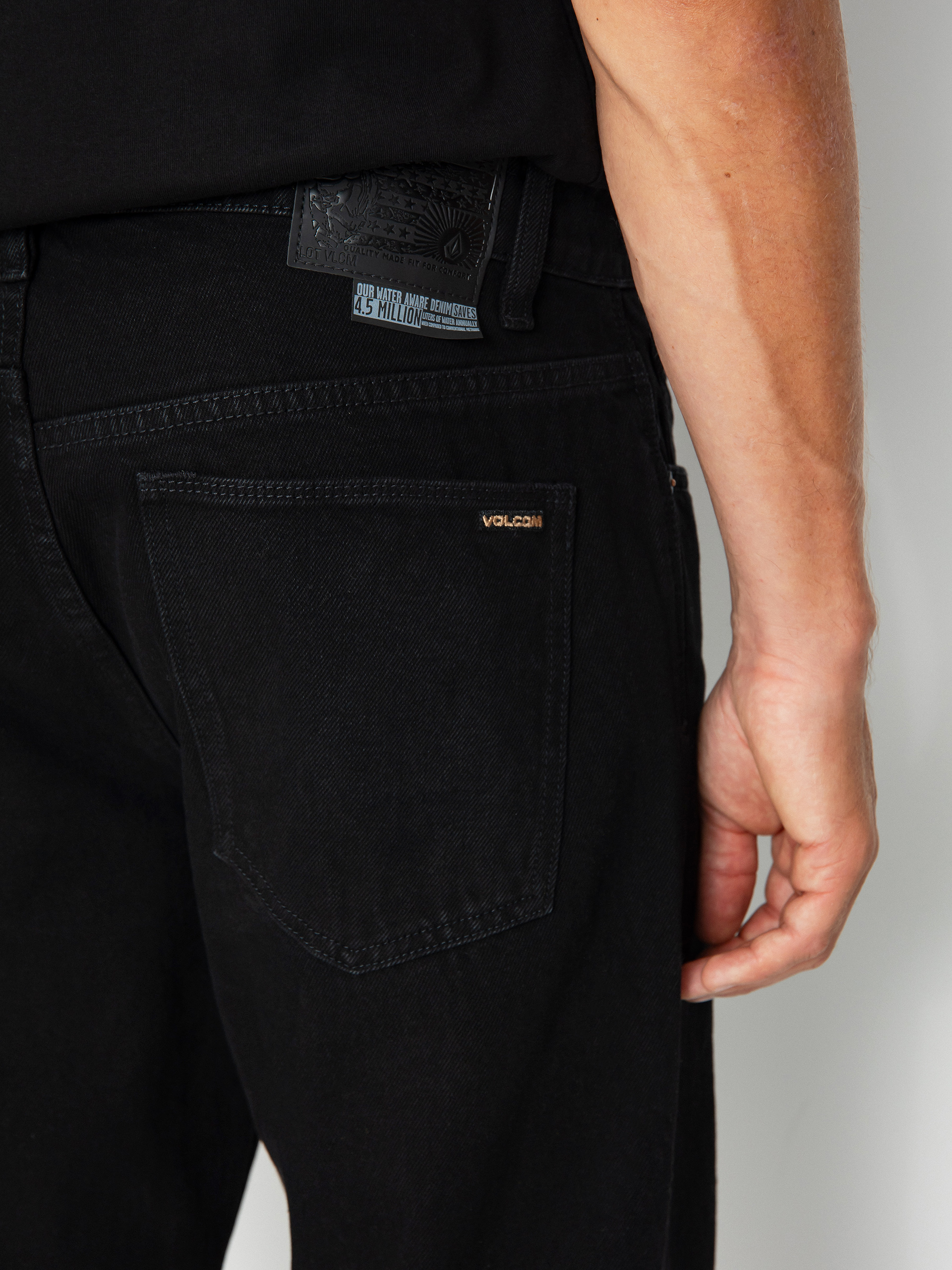 Nohavice Volcom Modown Tapered Denim (black)