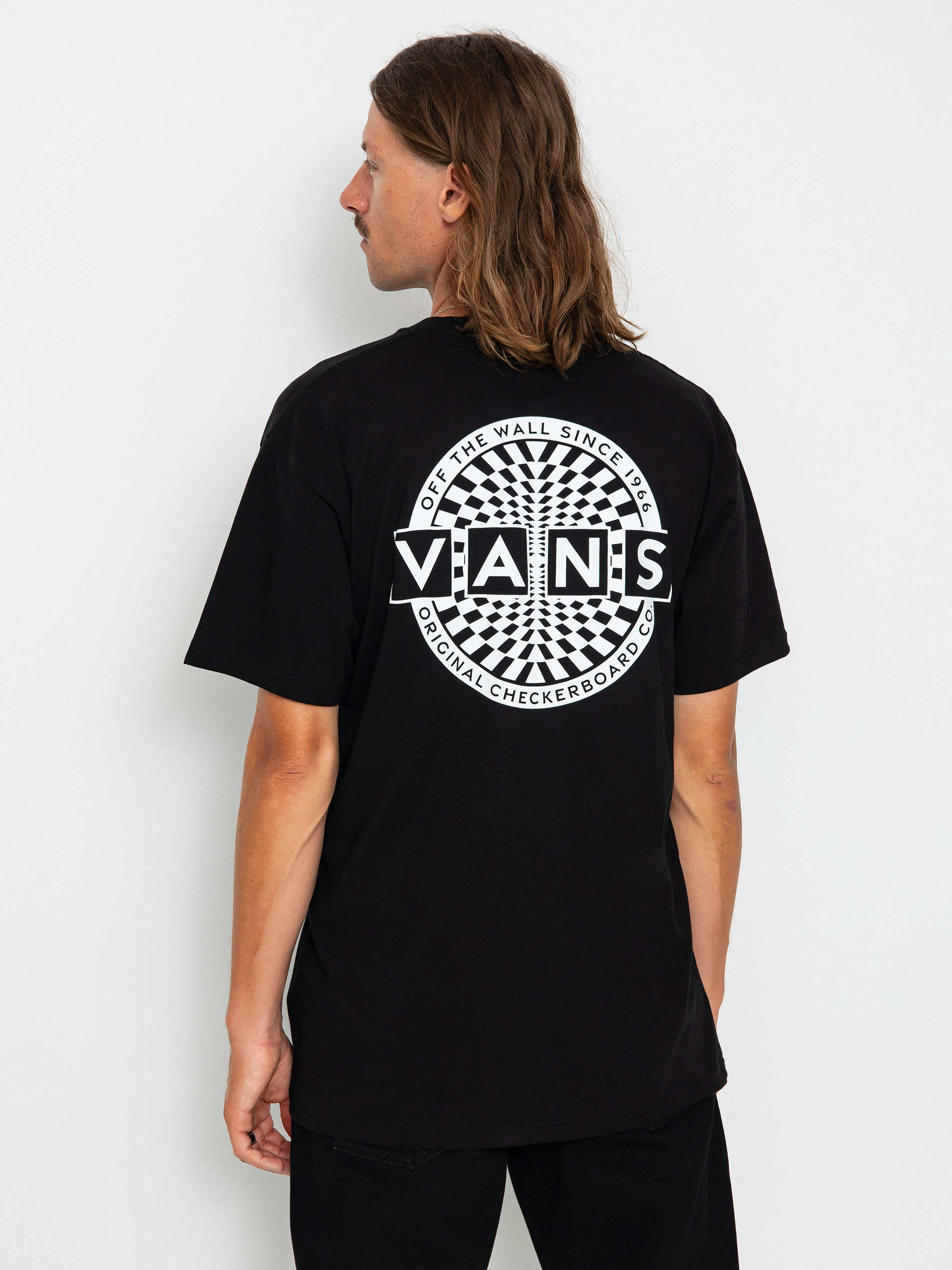 Tričko Vans Warped Checkerboard Logo (black)