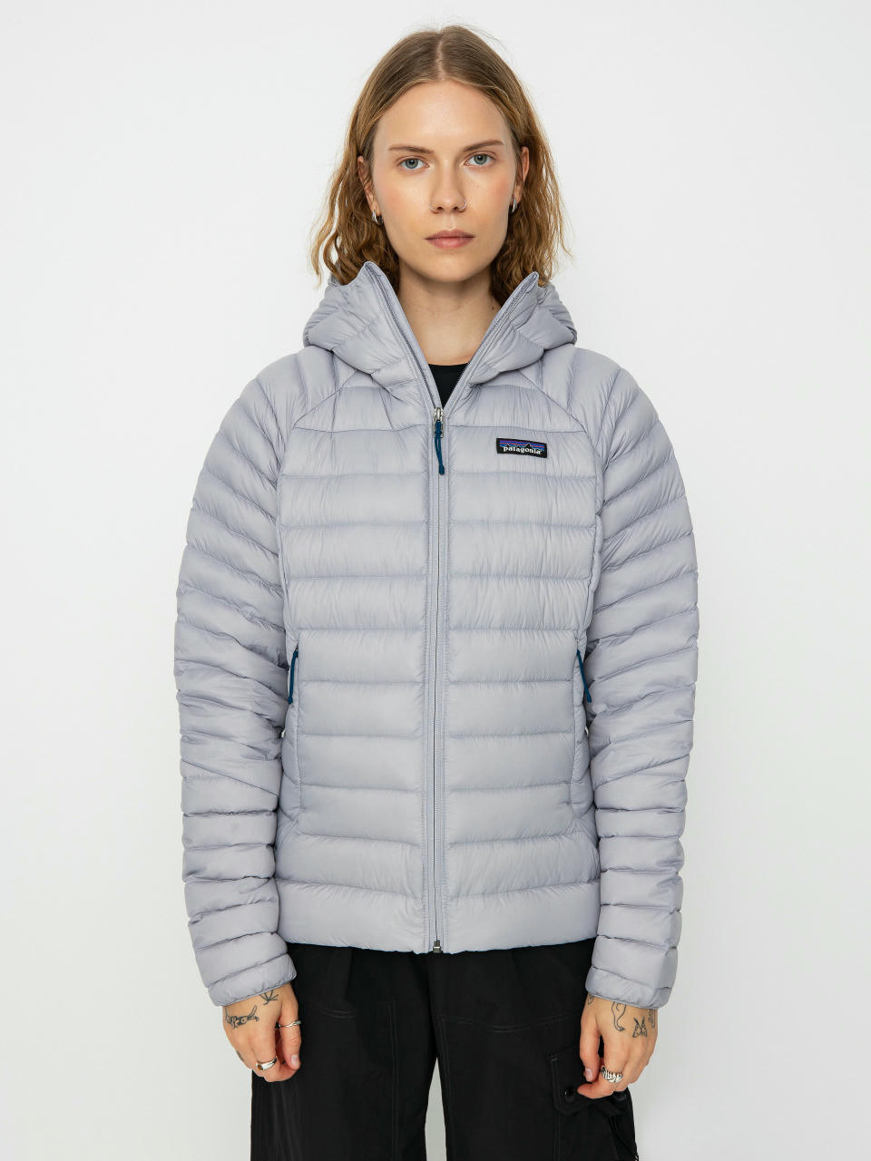 Bunda Patagonia Down Sweater Hoody Wmn (herring grey)