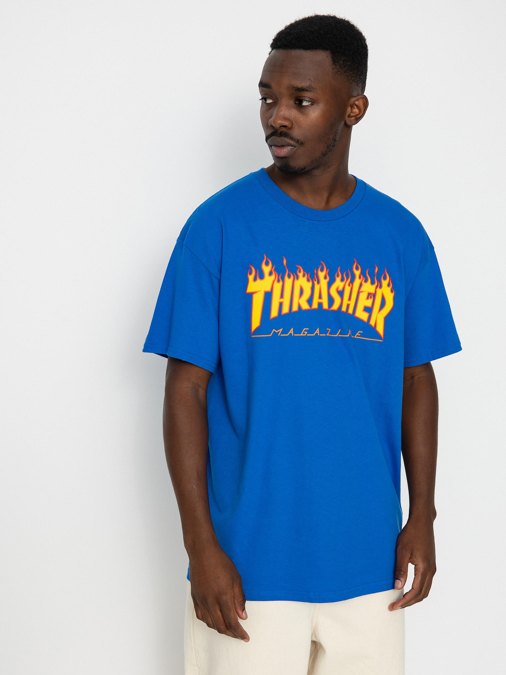 Tričko Thrasher Flame Logo (royal blue)