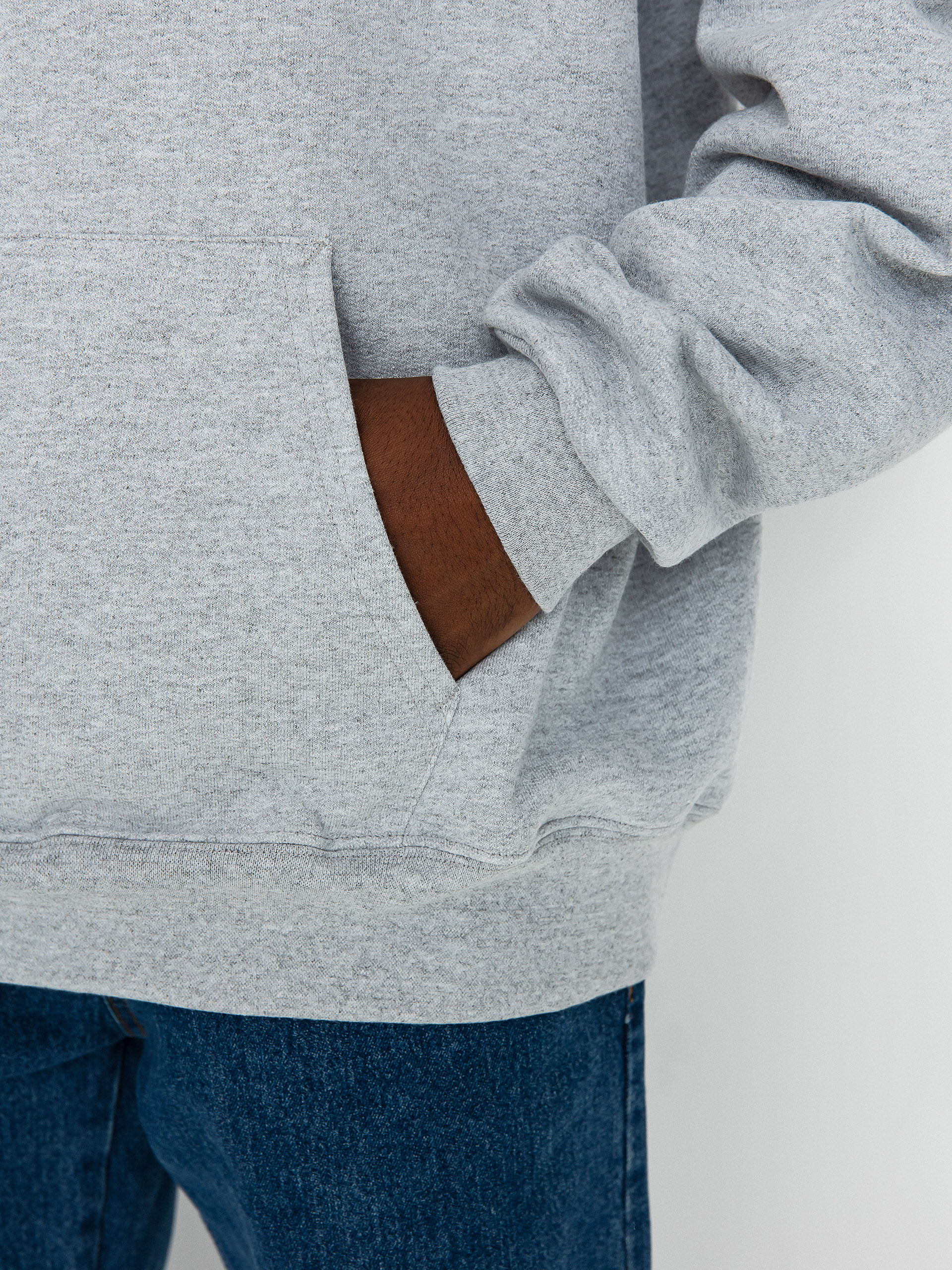 Mikina s kapucňou Thrasher Outlined HD (lt.steel/red)