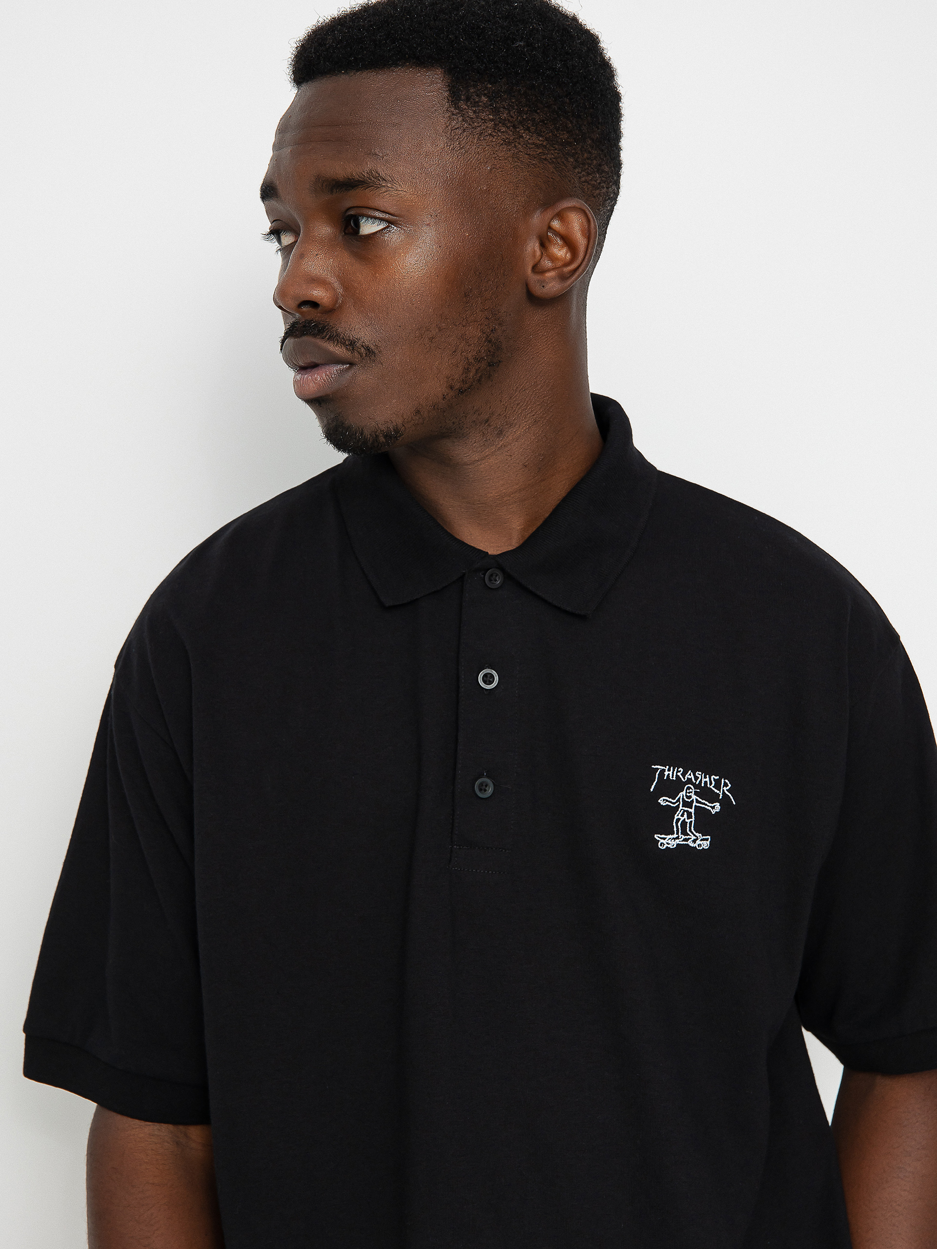 Polo tričko Thrasher Little Gonz (black)