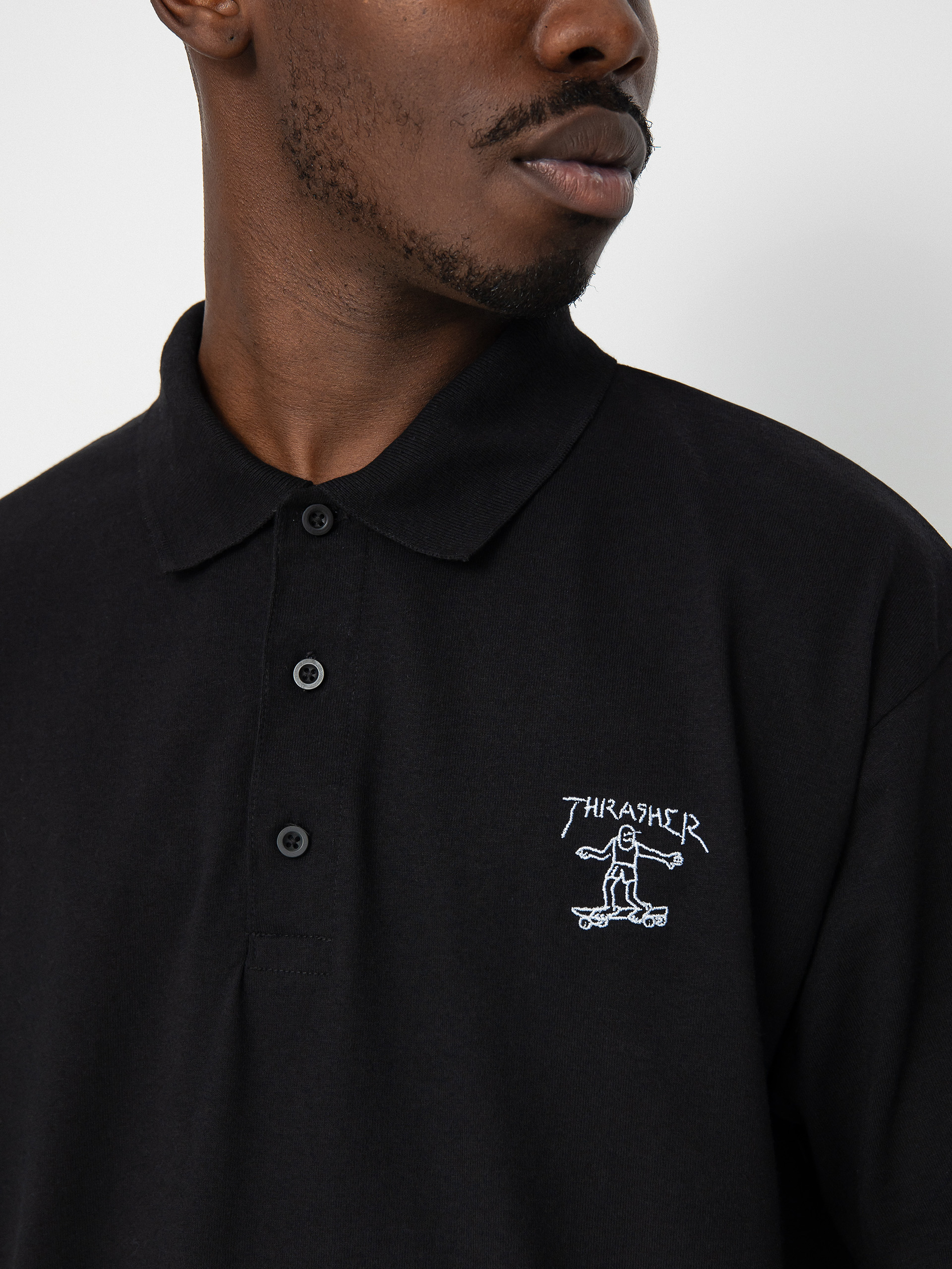 Polo tričko Thrasher Little Gonz (black)