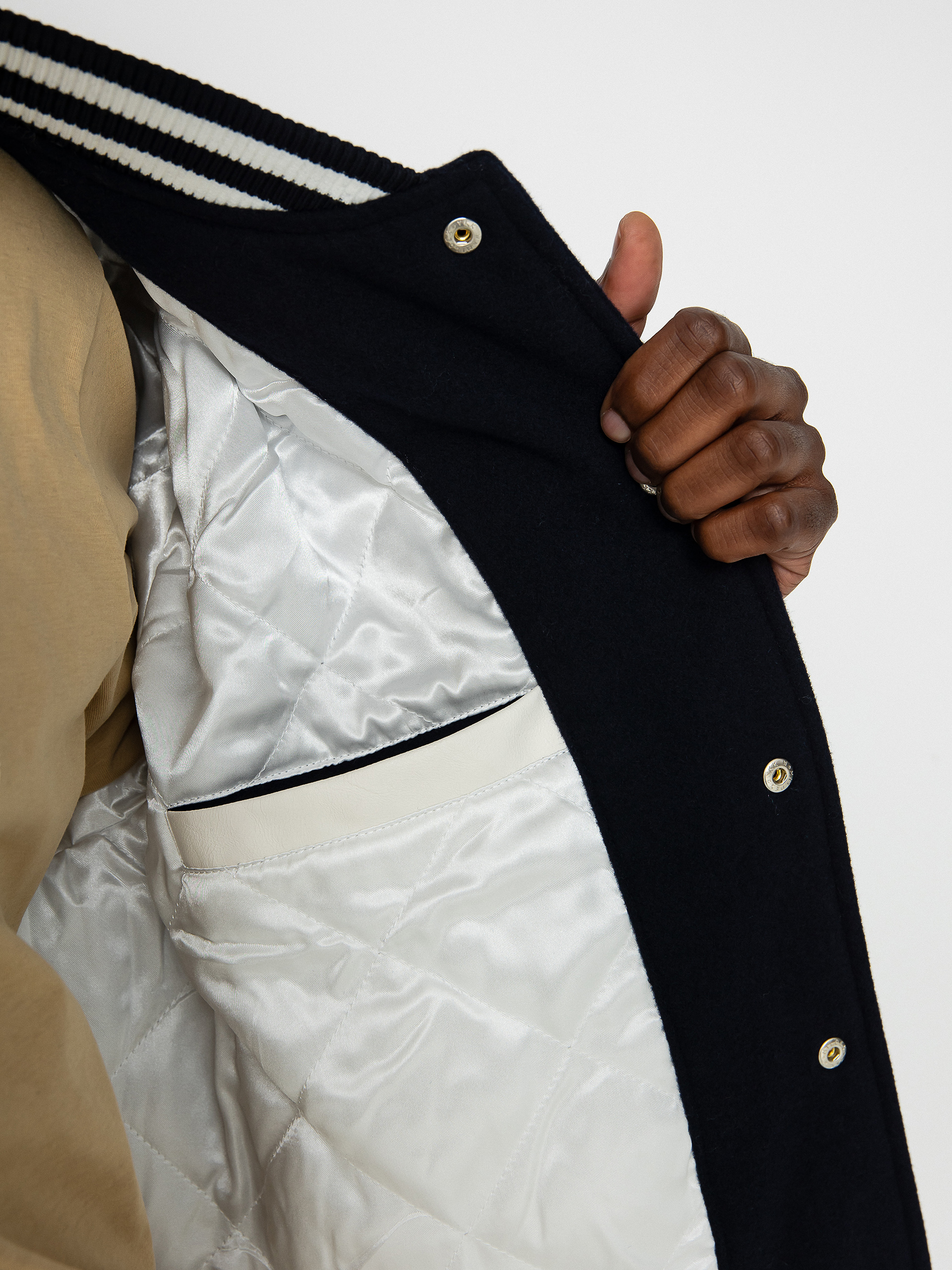 Bunda New Era MLB Varsity Los Angeles Dodgers (navy/off white)