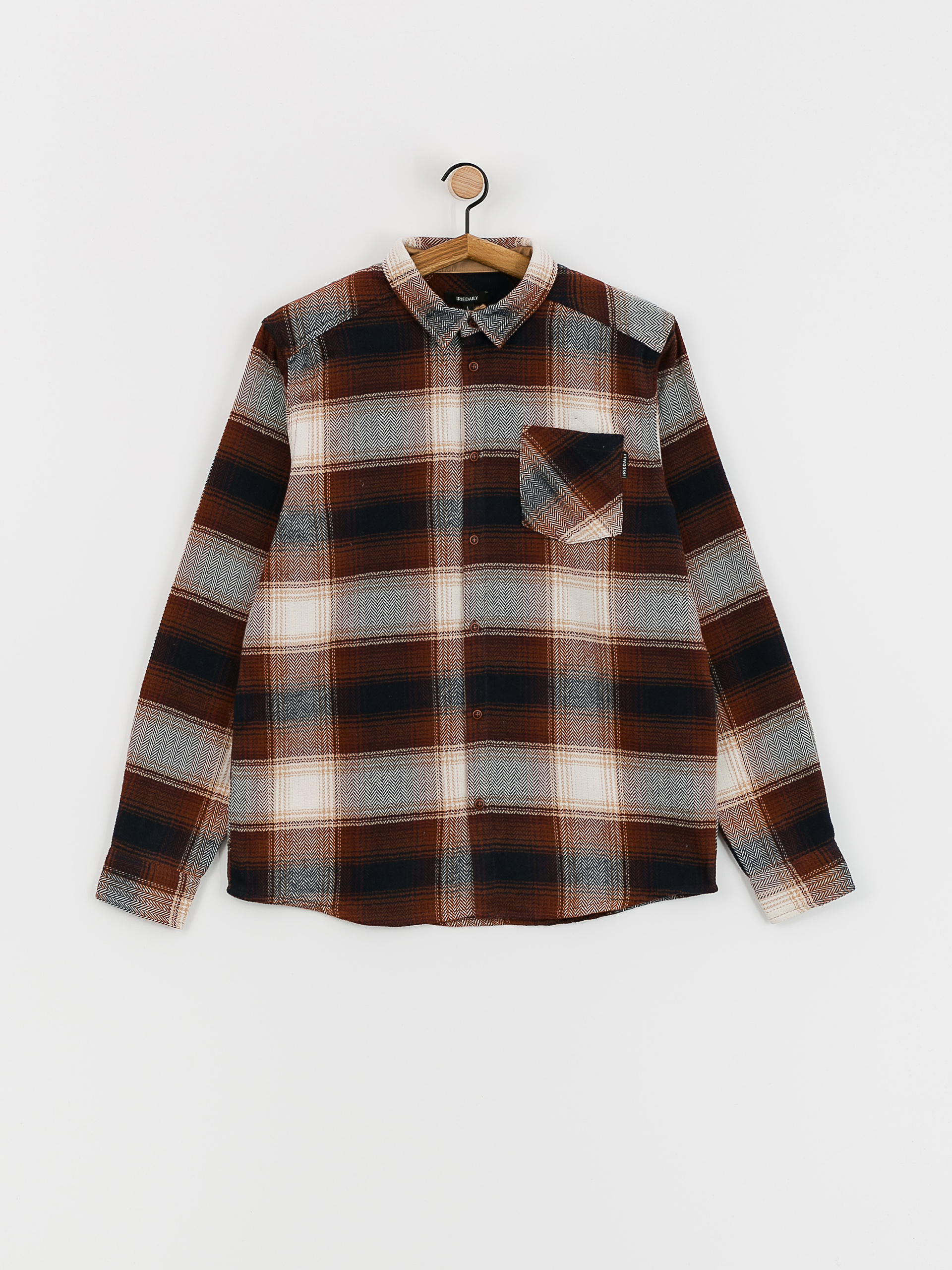 Košeľa Iriedaily Young Fella (navy brown)