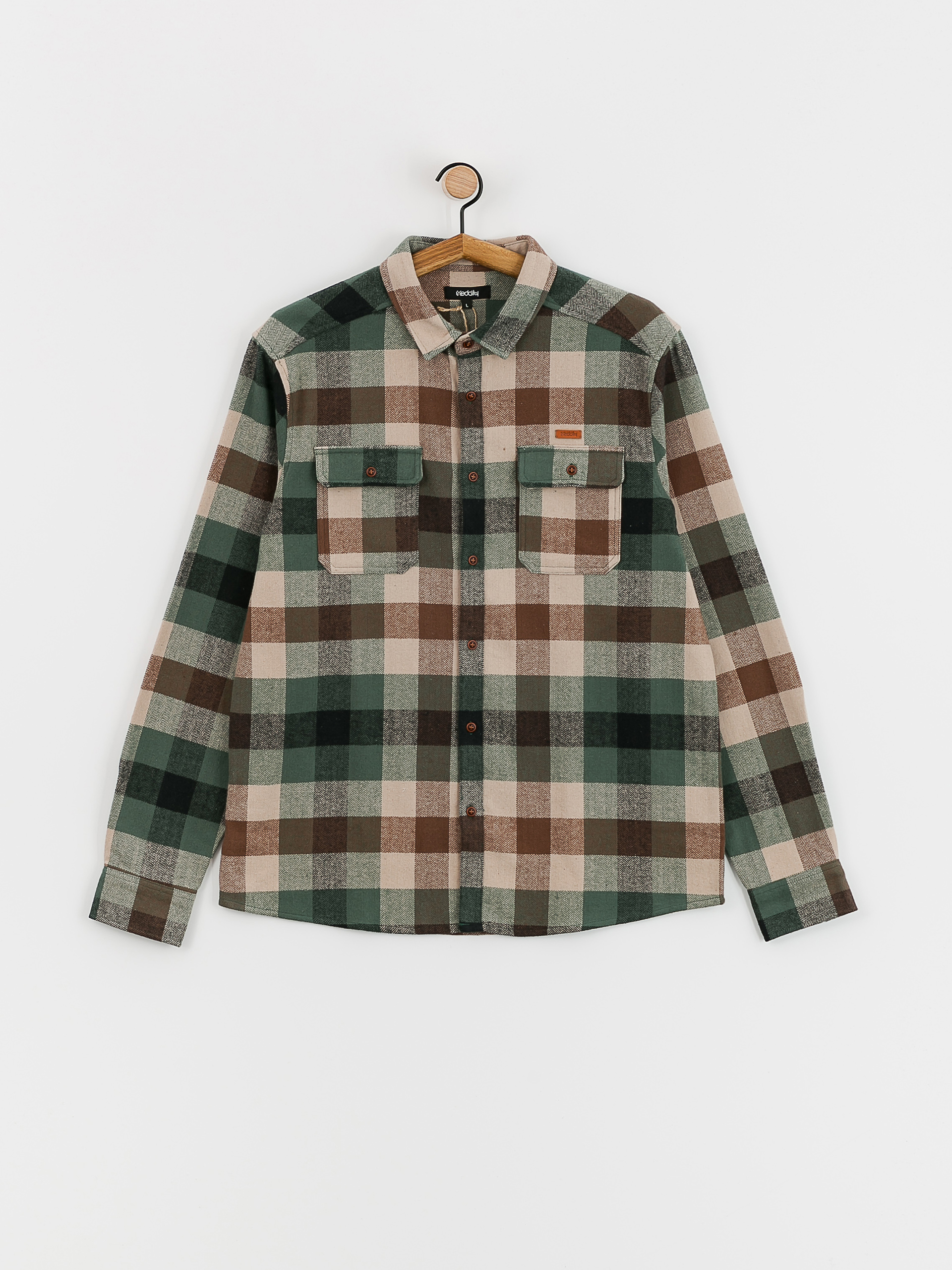 Košeľa Iriedaily Lumber Fella (jungle green)