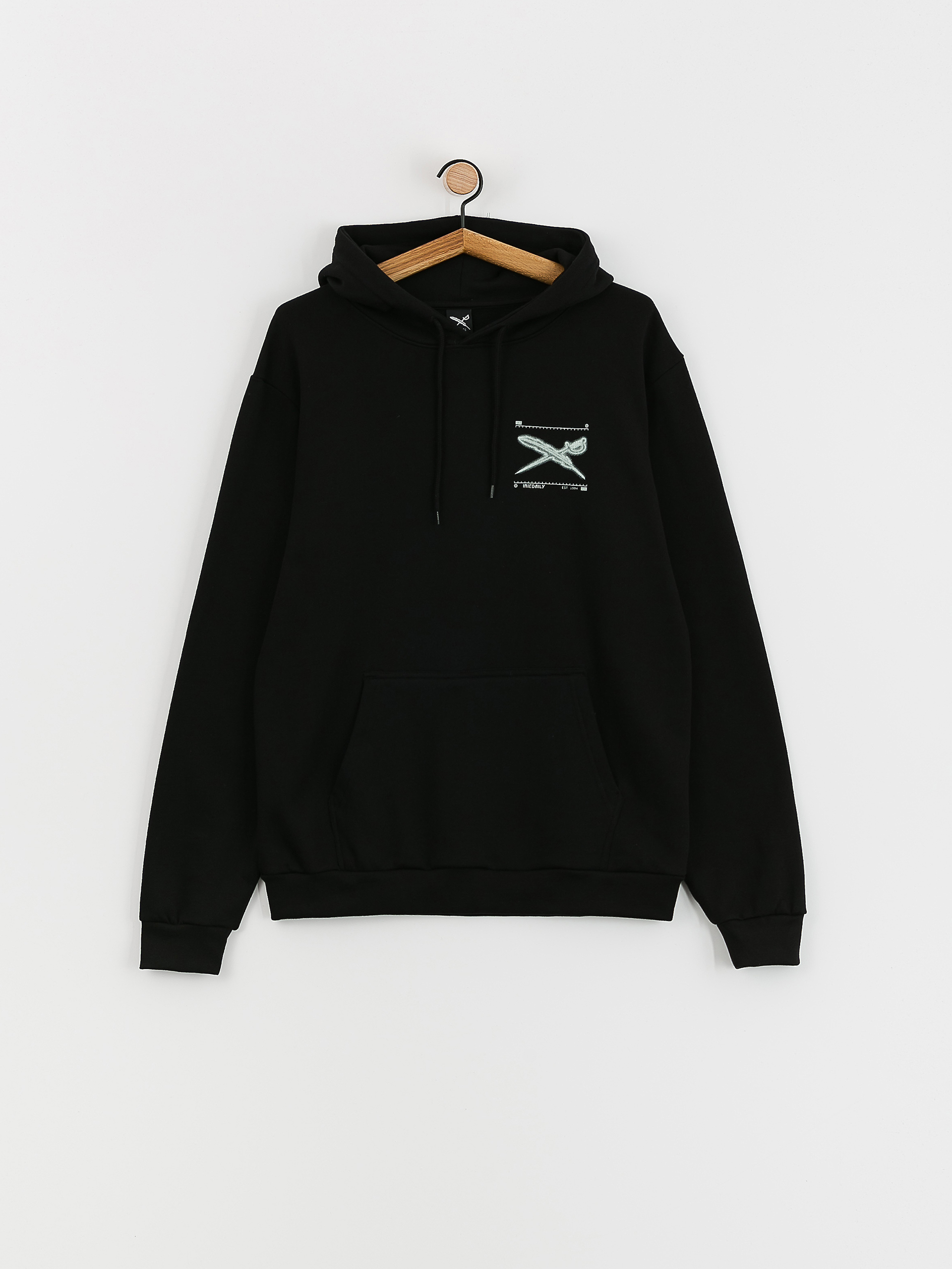 Mikina s kapucňou Iriedaily Rayfinger HD (black)