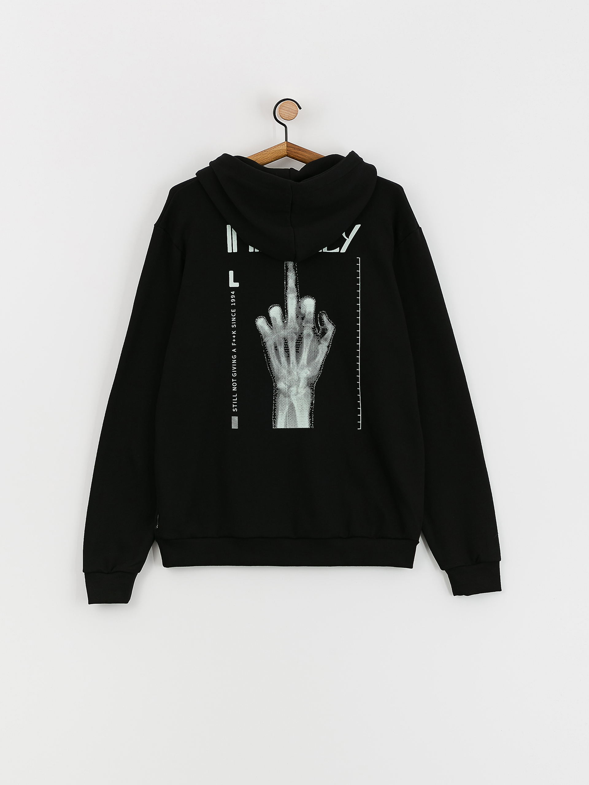 Mikina s kapucňou Iriedaily Rayfinger HD (black)