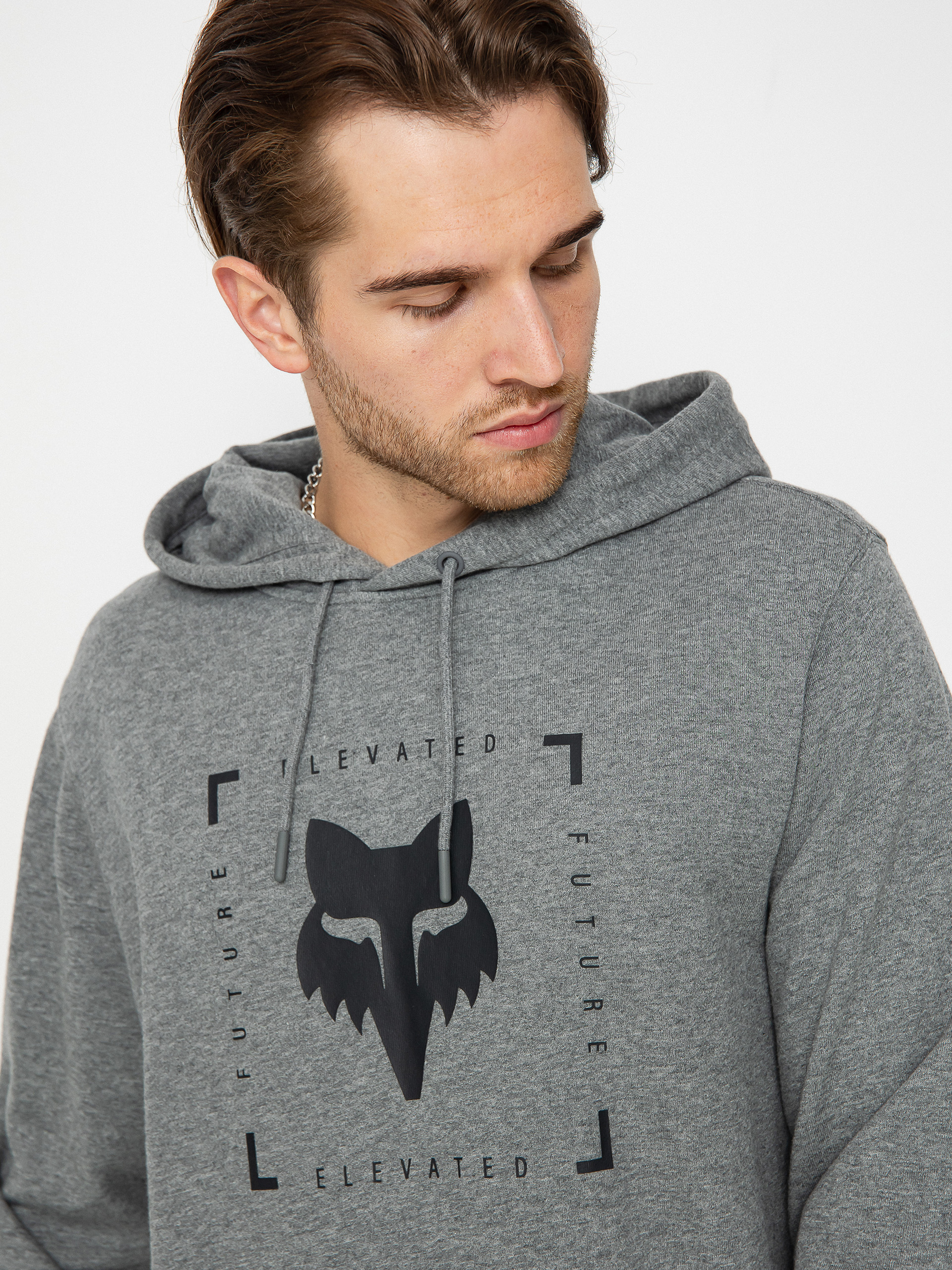 Mikina s kapucňou Fox Boxed Futore HD (heather/graphite)