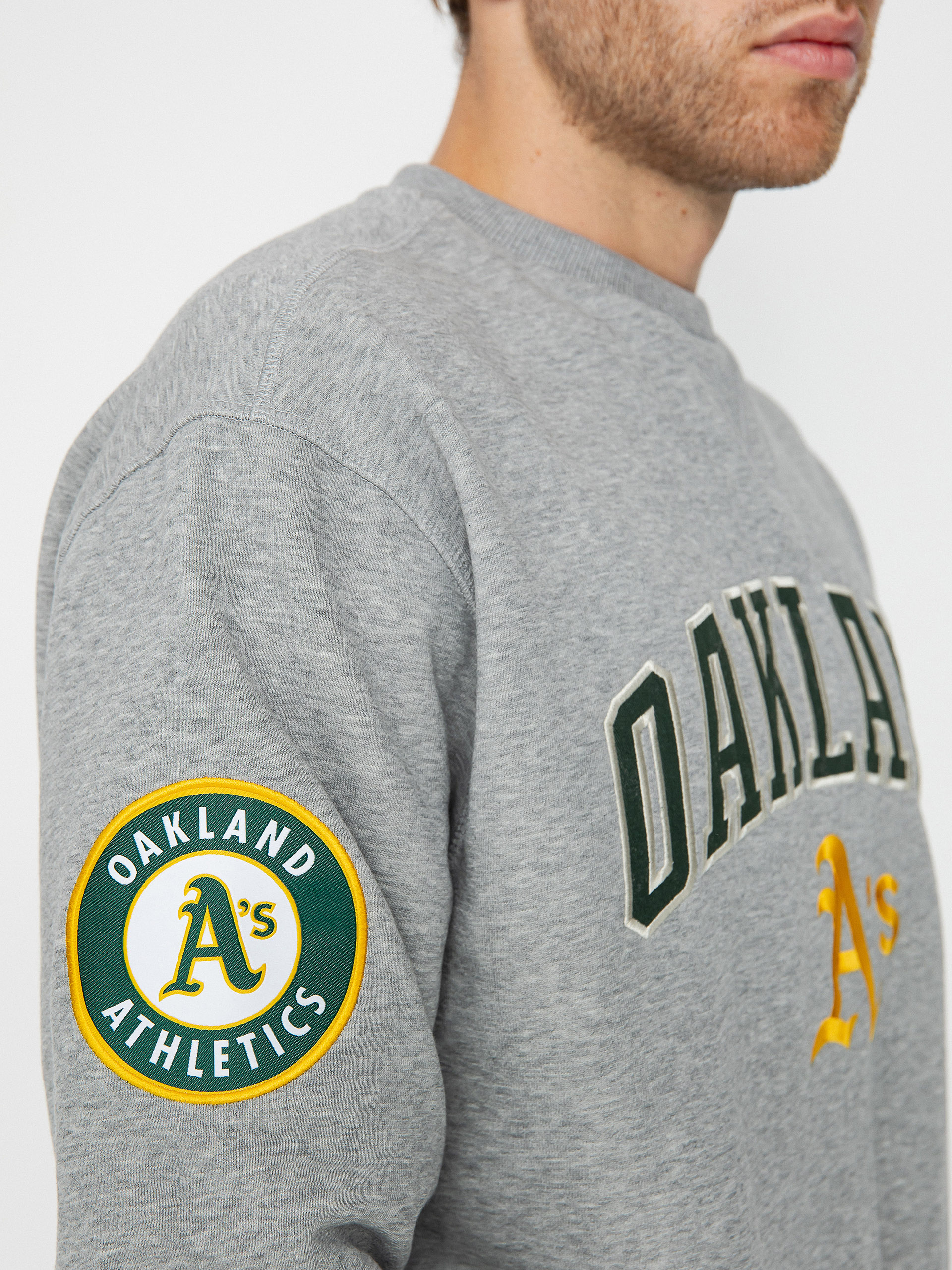 Mikina New Era MLB Oakland Atheltics (heather grey/dark green)