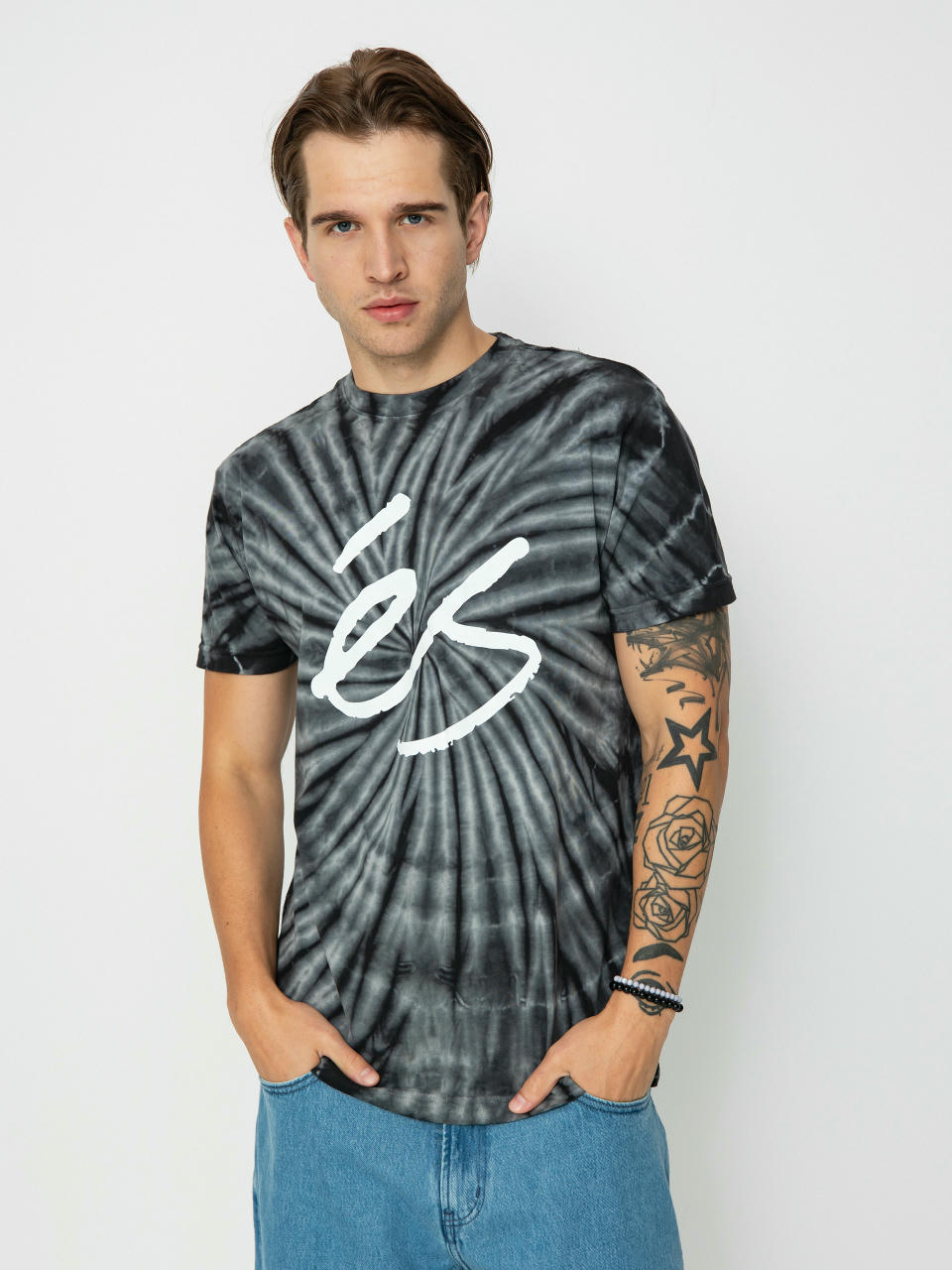 Tričko eS Script Tye Dye (black)