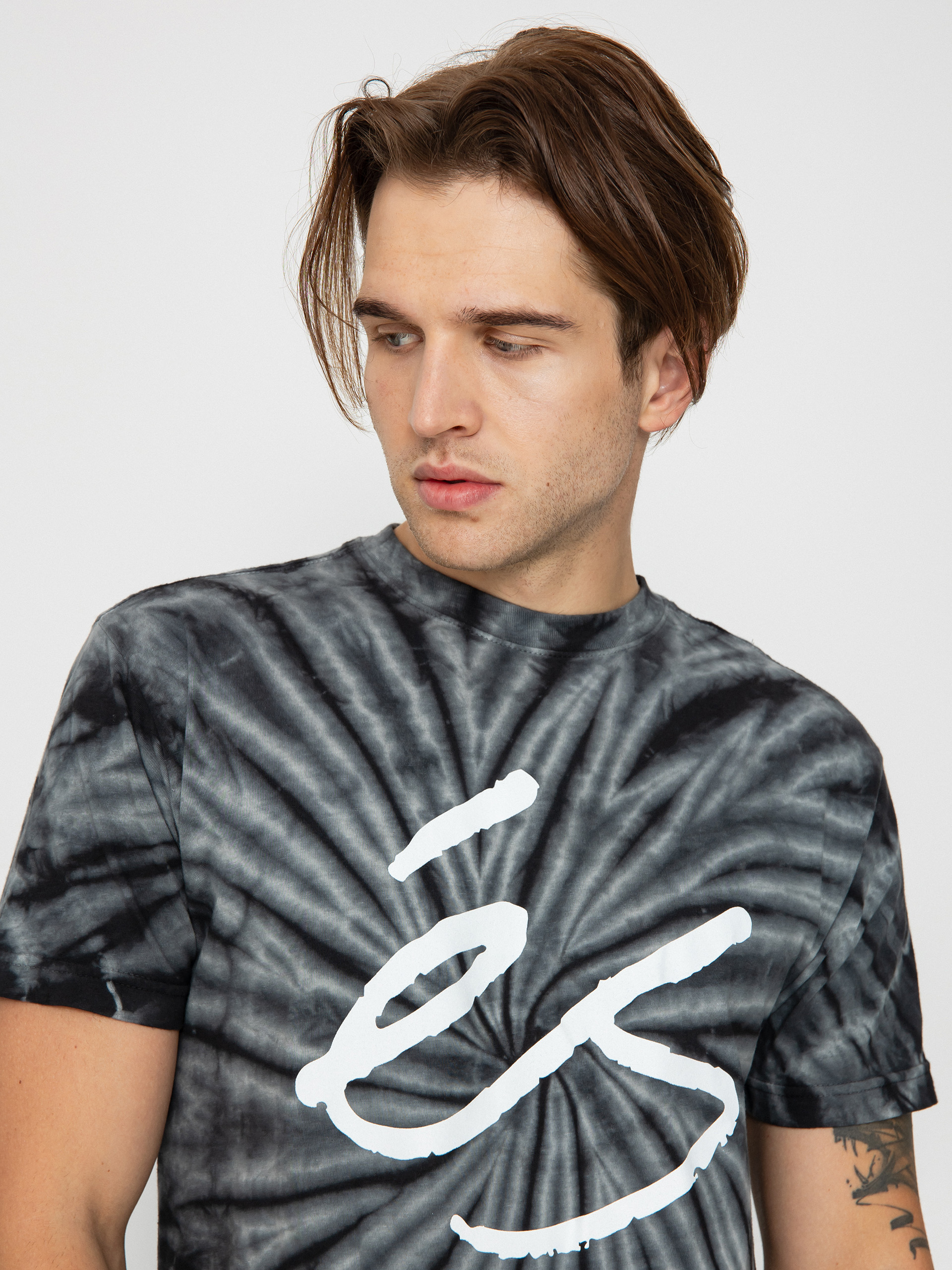Tričko eS Script Tye Dye (black)