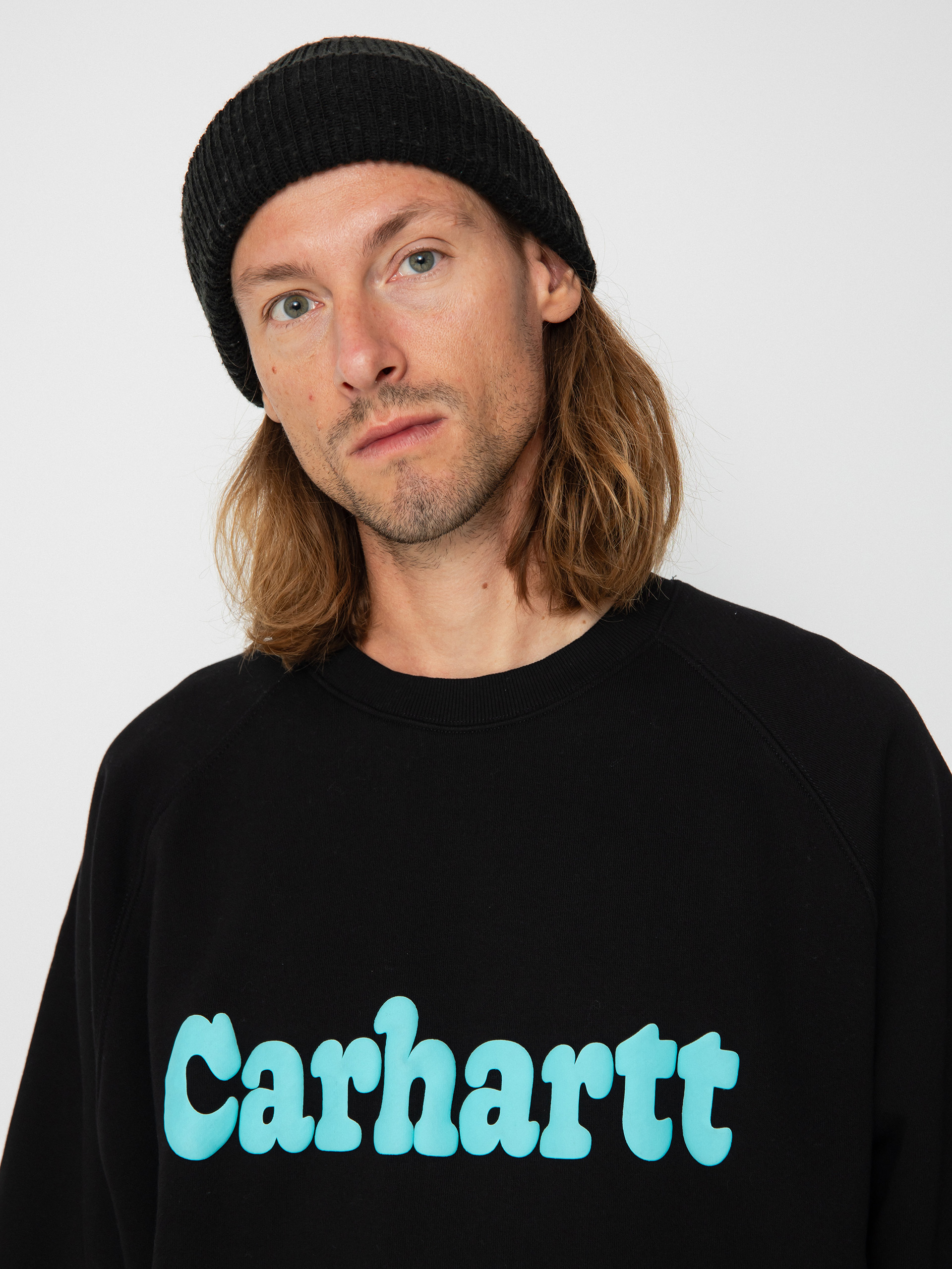 Mikina Carhartt WIP Bubbles (black/turquoise)
