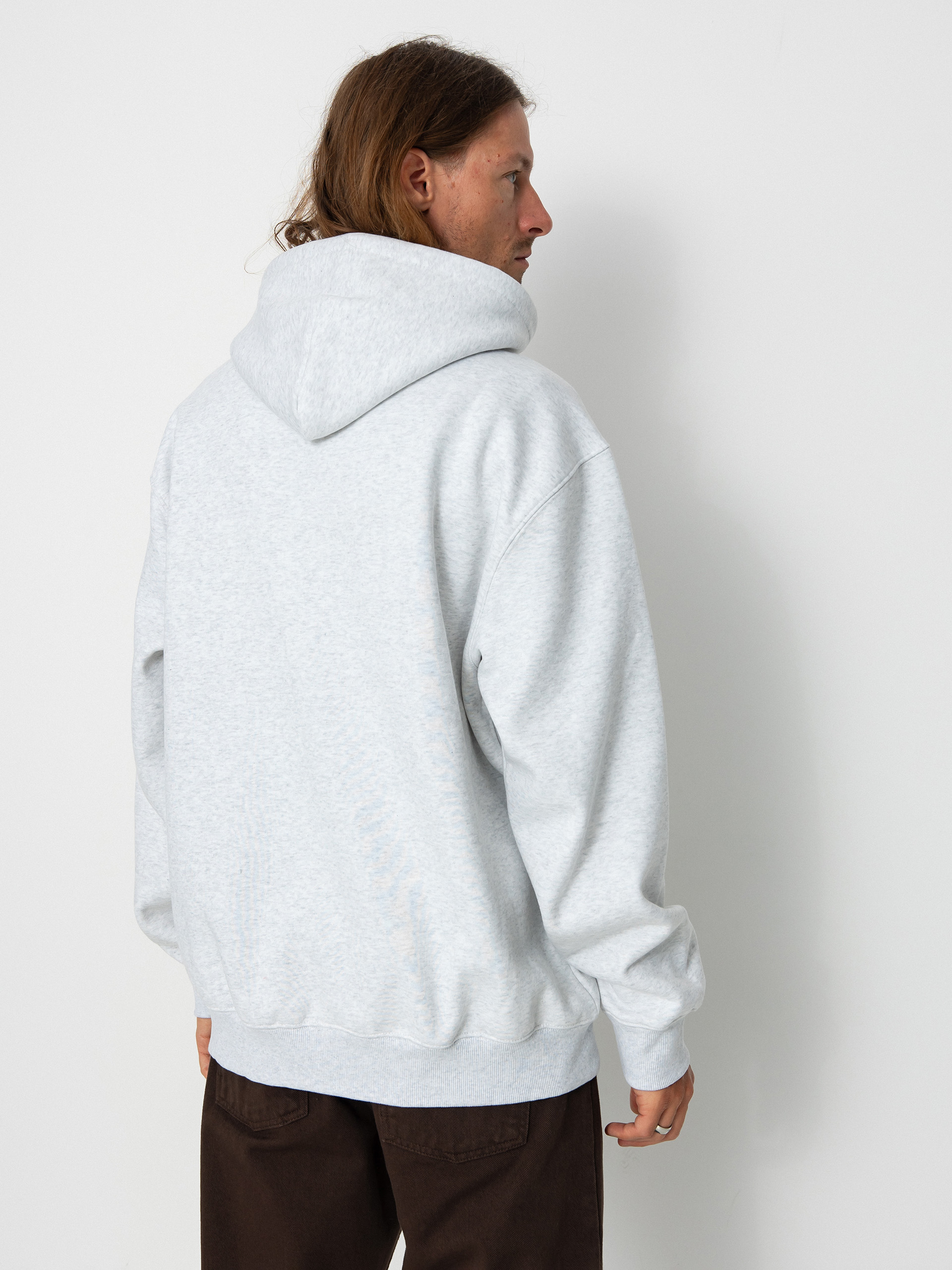 Mikina s kapucňou Carhartt WIP Carhartt HD (ash heather/liberty)