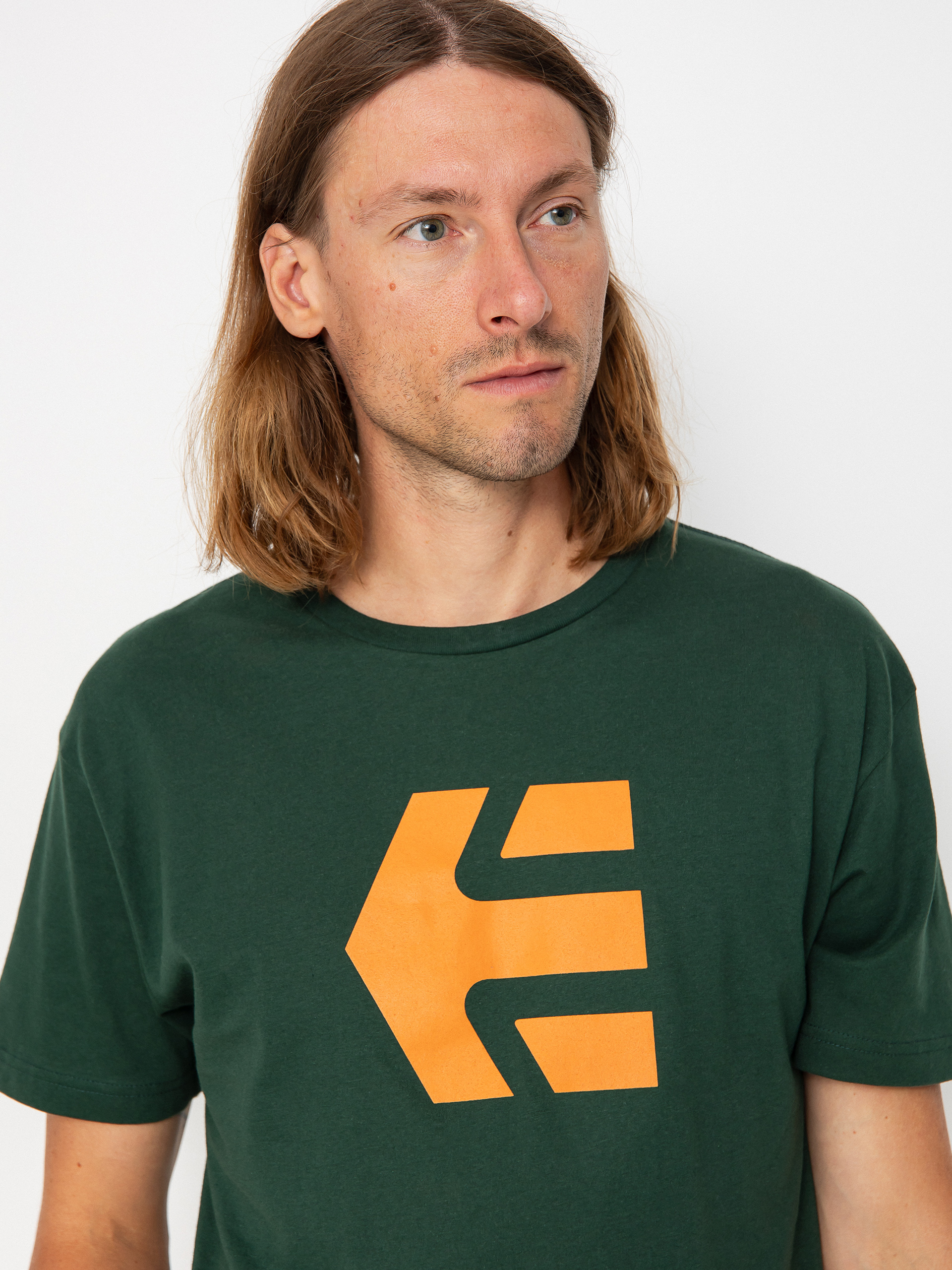 Tričko Etnies Icon (green/orange)