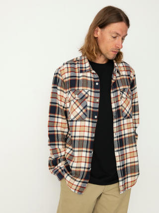 Košeľa Brixton Bowery Flannel Ls (washed navy/barn red/off white)