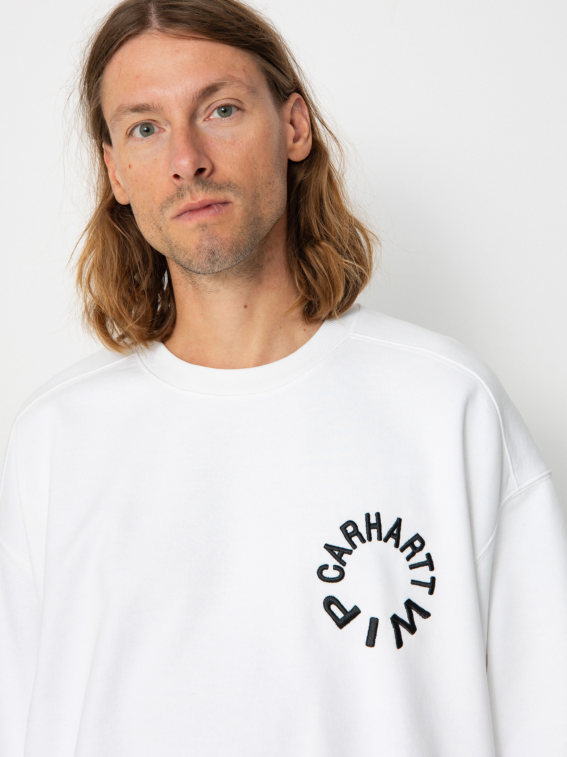 Mikina Carhartt WIP Work Varsity (white/black)