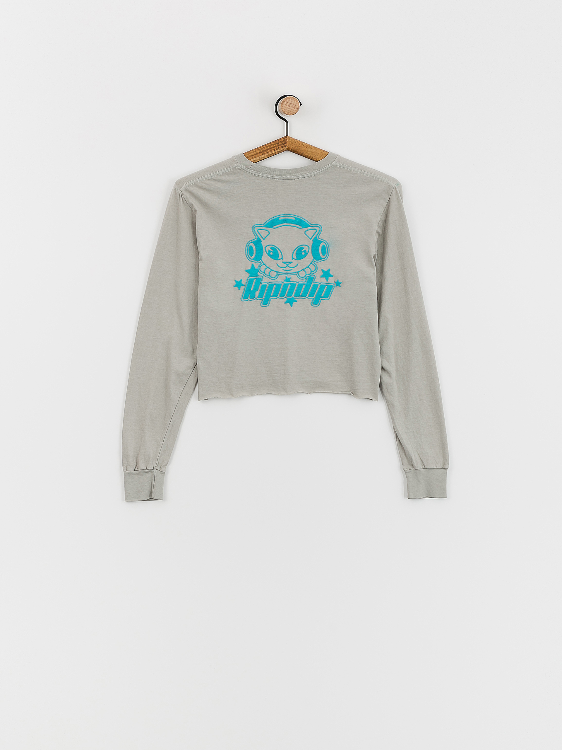 Triko RipNDip Kawaii Nerm Cropped Wmn (grey)
