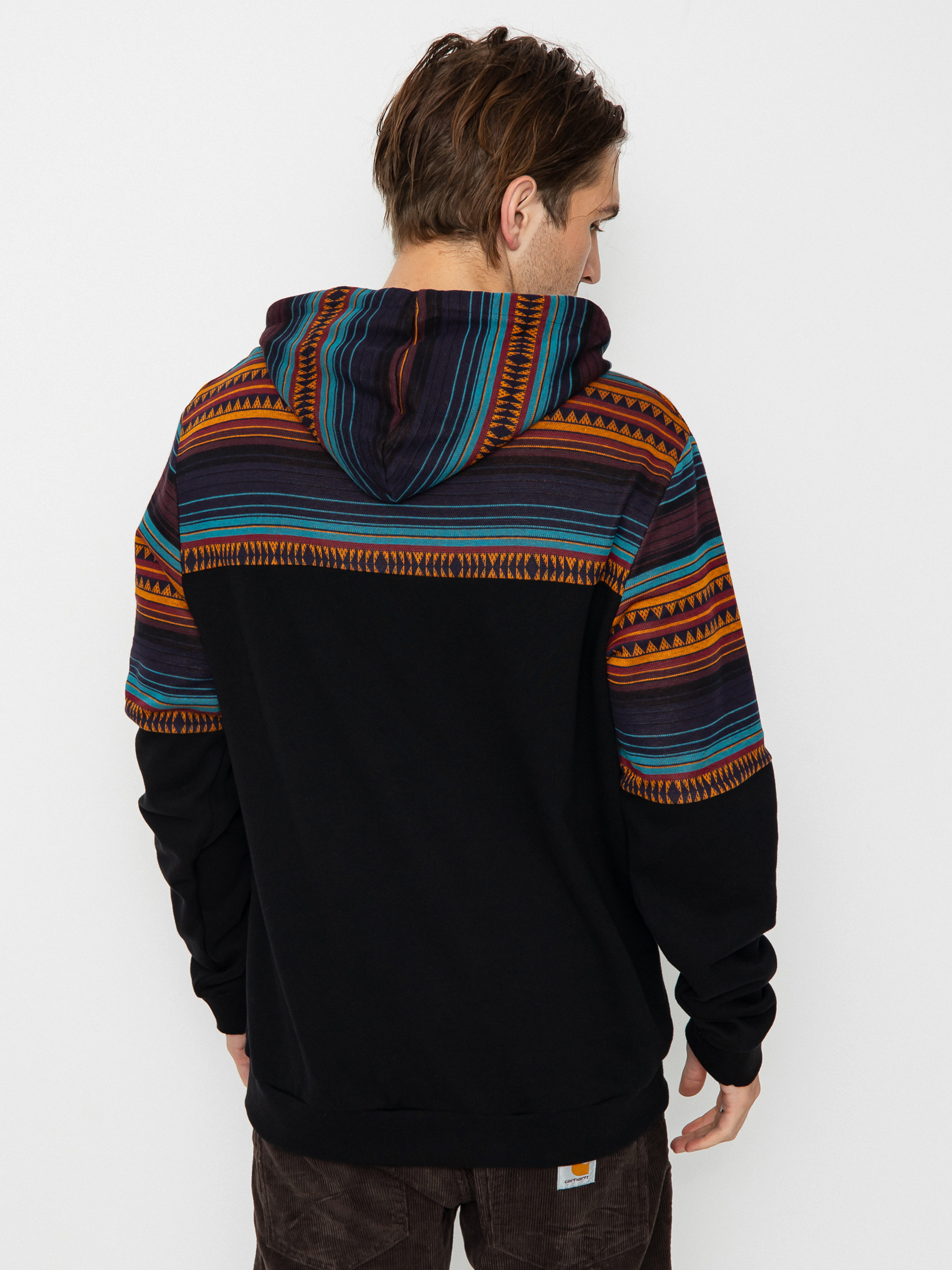 Mikina s kapucňou Iriedaily Vintachi Block HD (black)