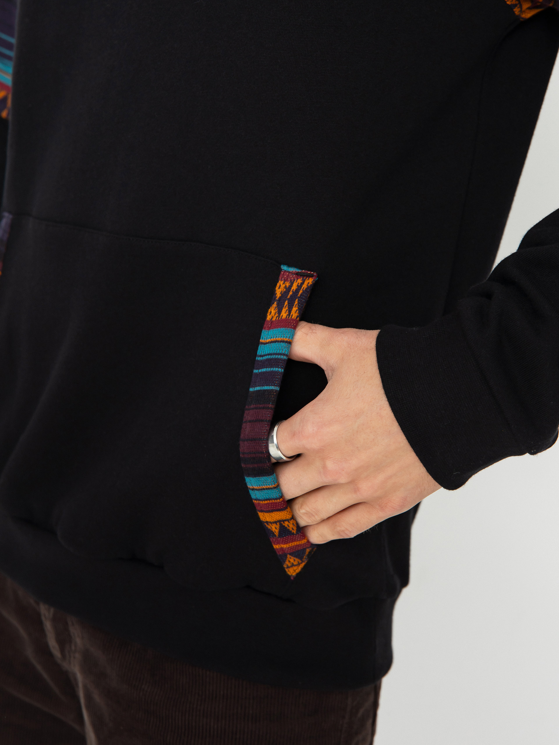 Mikina s kapucňou Iriedaily Vintachi Block HD (black)