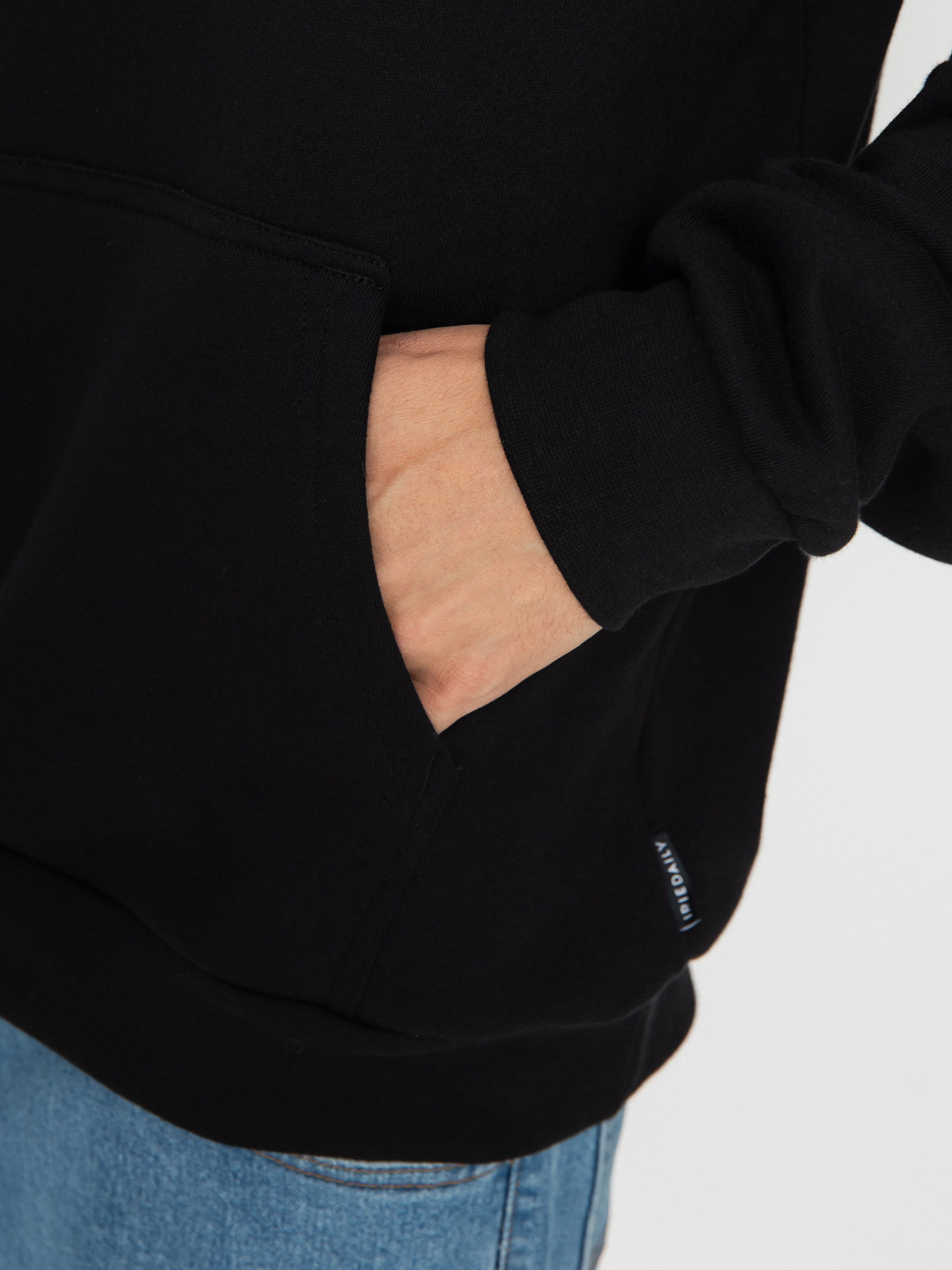 Mikina s kapucňou Iriedaily Rayfinger HD (black)