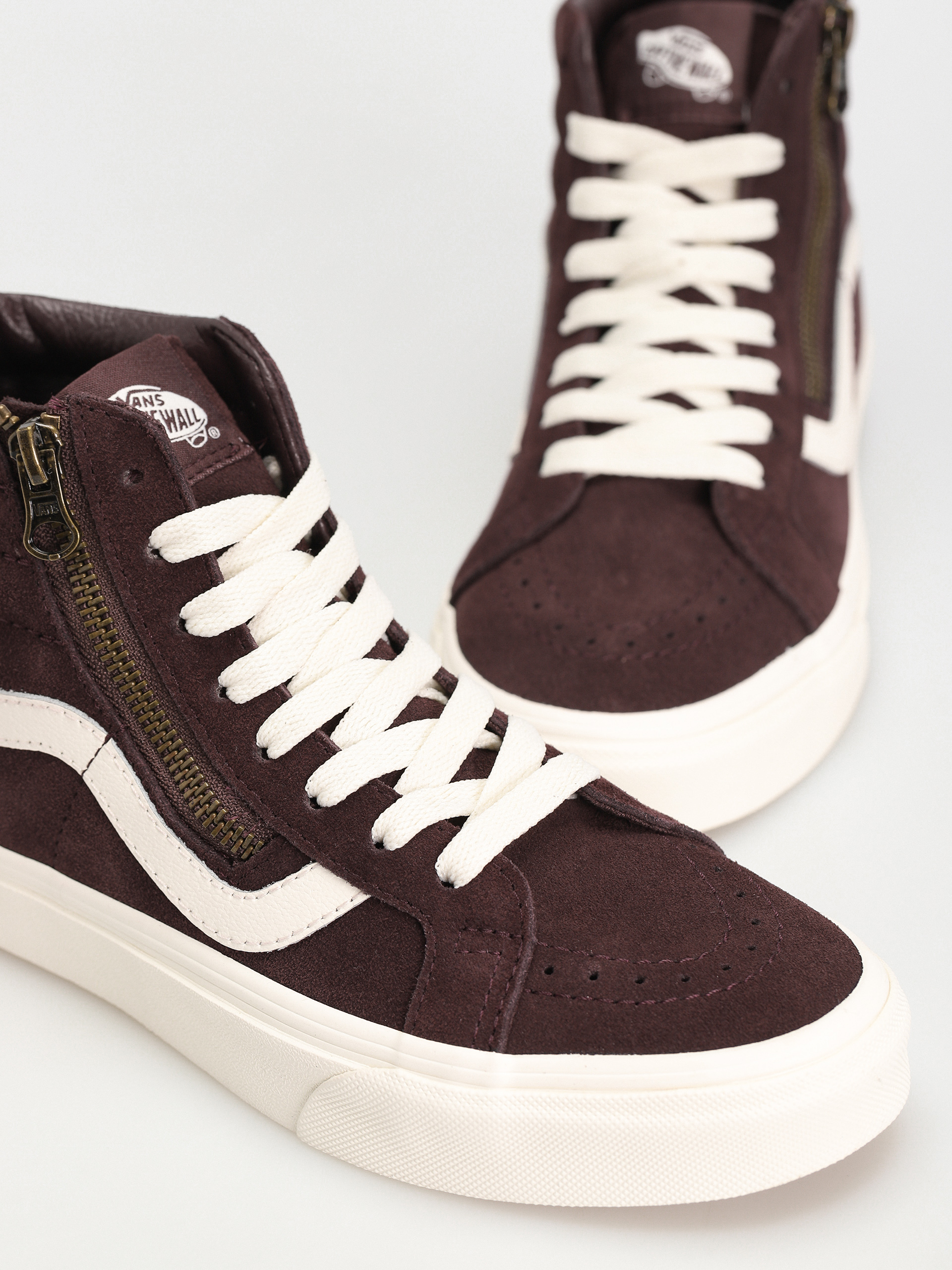 Topánky Vans Sk8 Hi Reissue Side Zip (cozy hug dark brown)