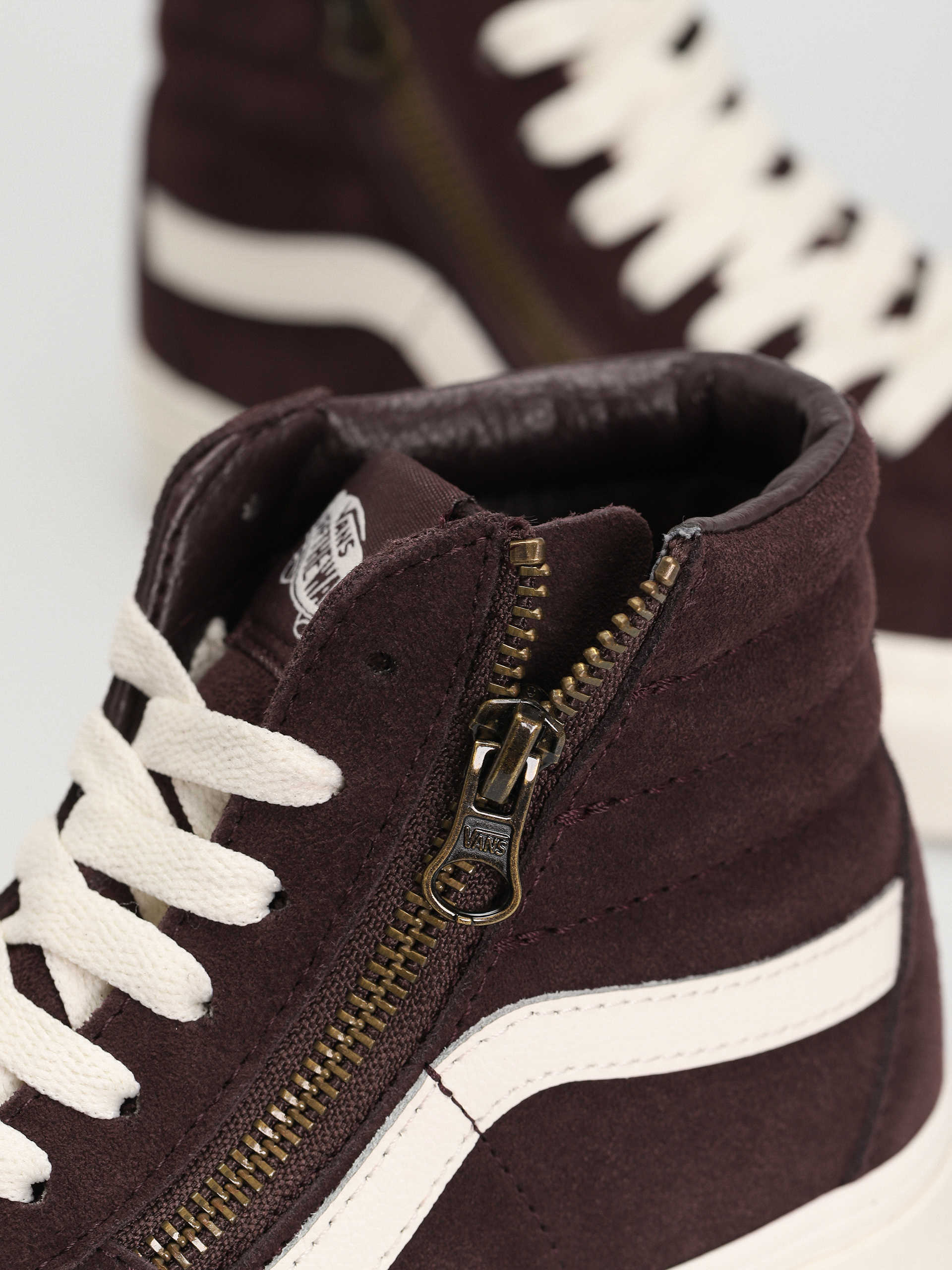 Topánky Vans Sk8 Hi Reissue Side Zip (cozy hug dark brown)