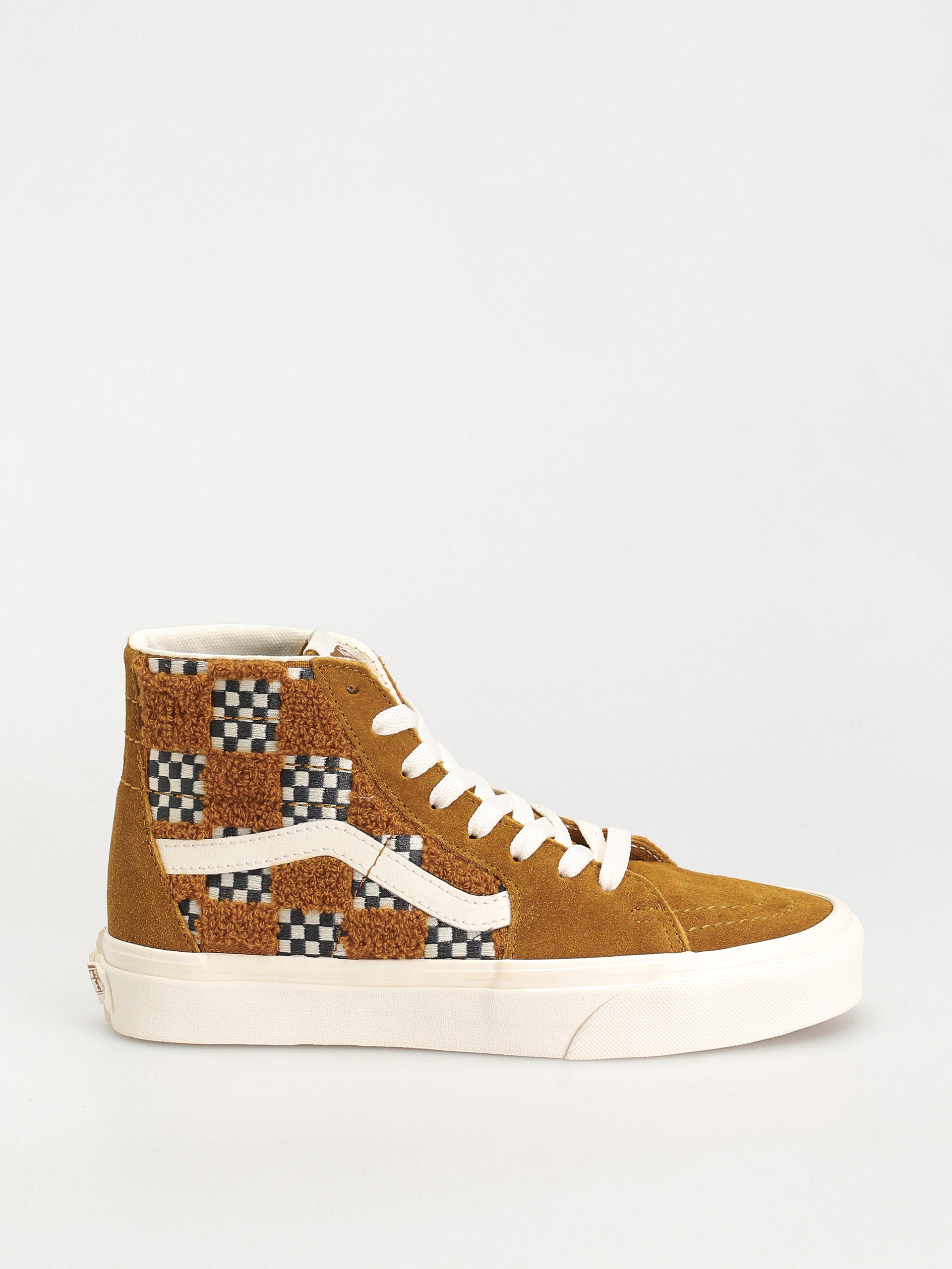 Topánky Vans Sk8 Hi Tapered (tufted check golden brown)