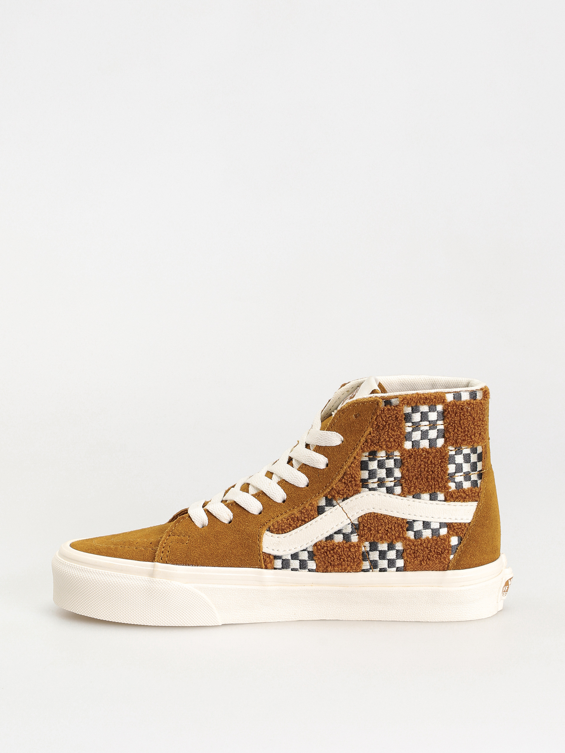 Topánky Vans Sk8 Hi Tapered (tufted check golden brown)