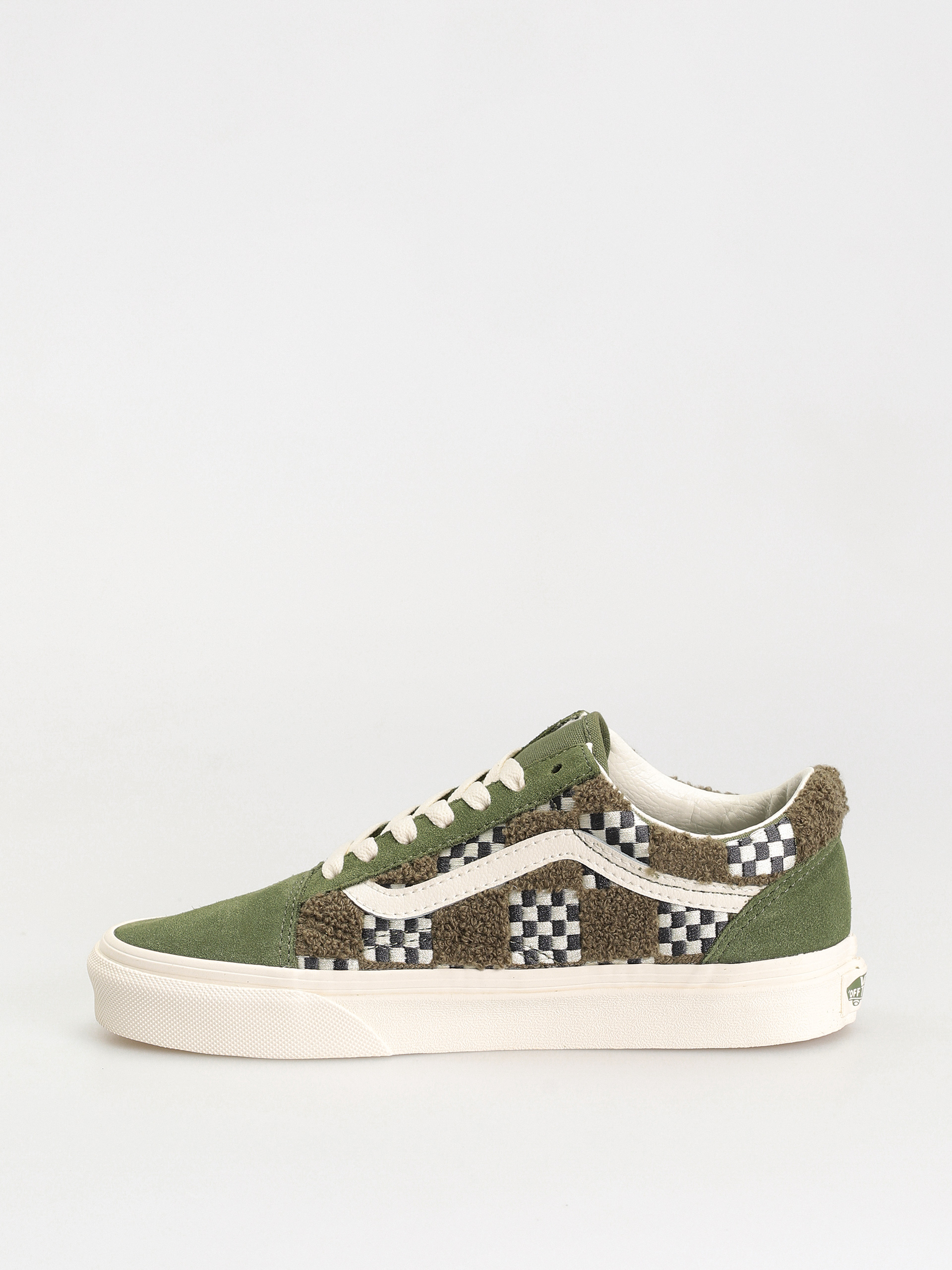 Topánky Vans Old Skool (tufted check loden green)