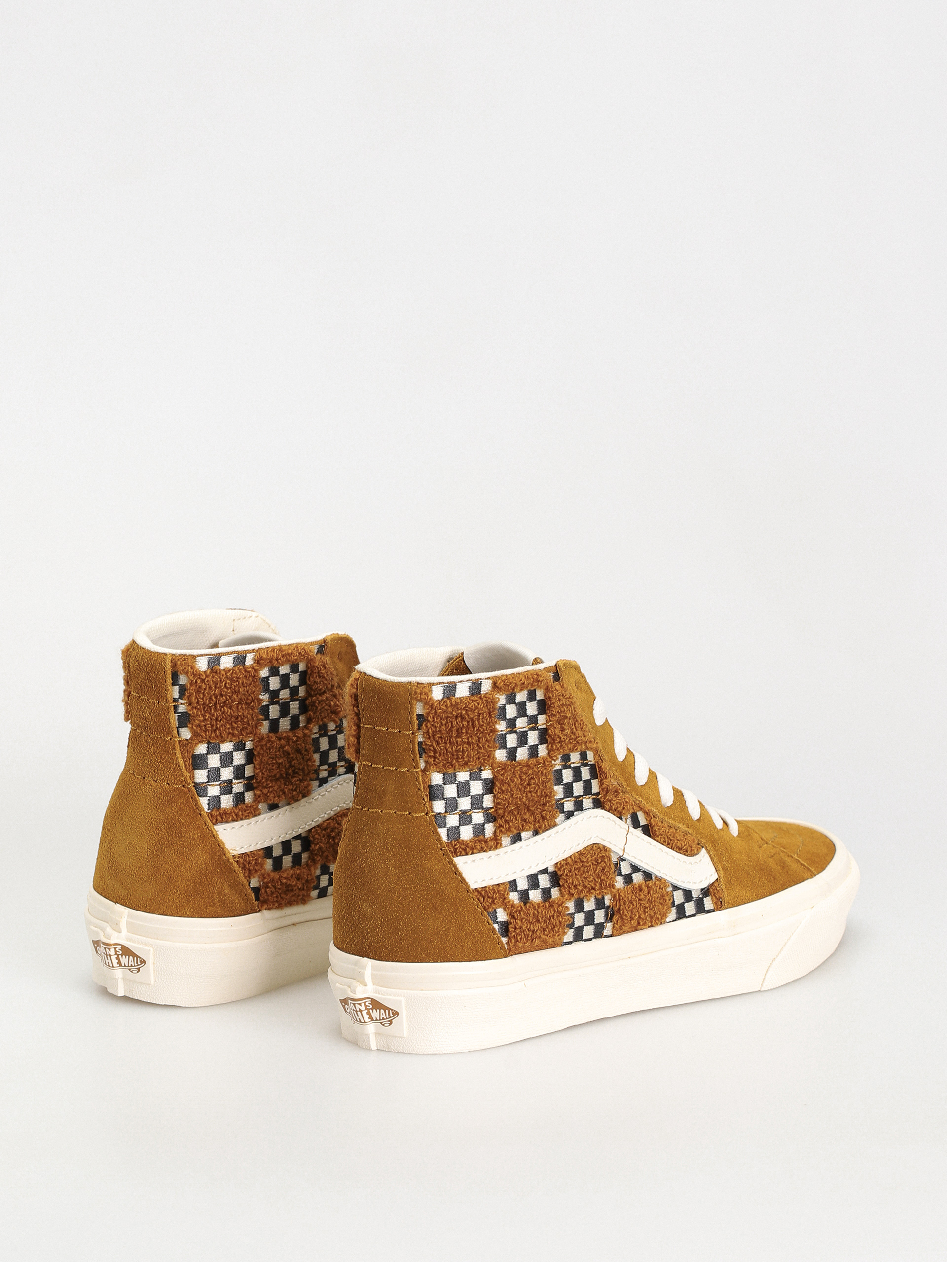 Topánky Vans Sk8 Hi Tapered (tufted check golden brown)