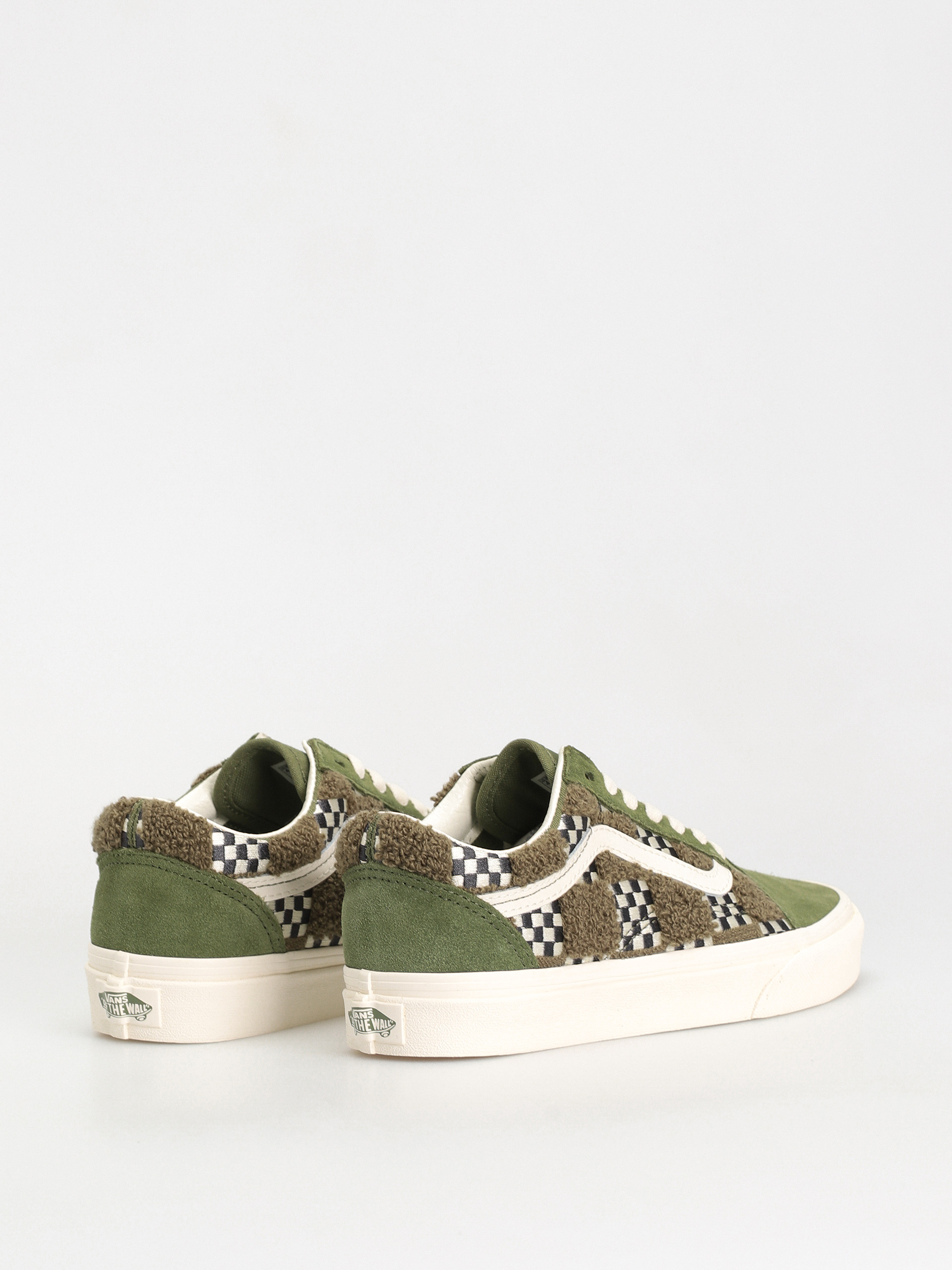 Topánky Vans Old Skool (tufted check loden green)