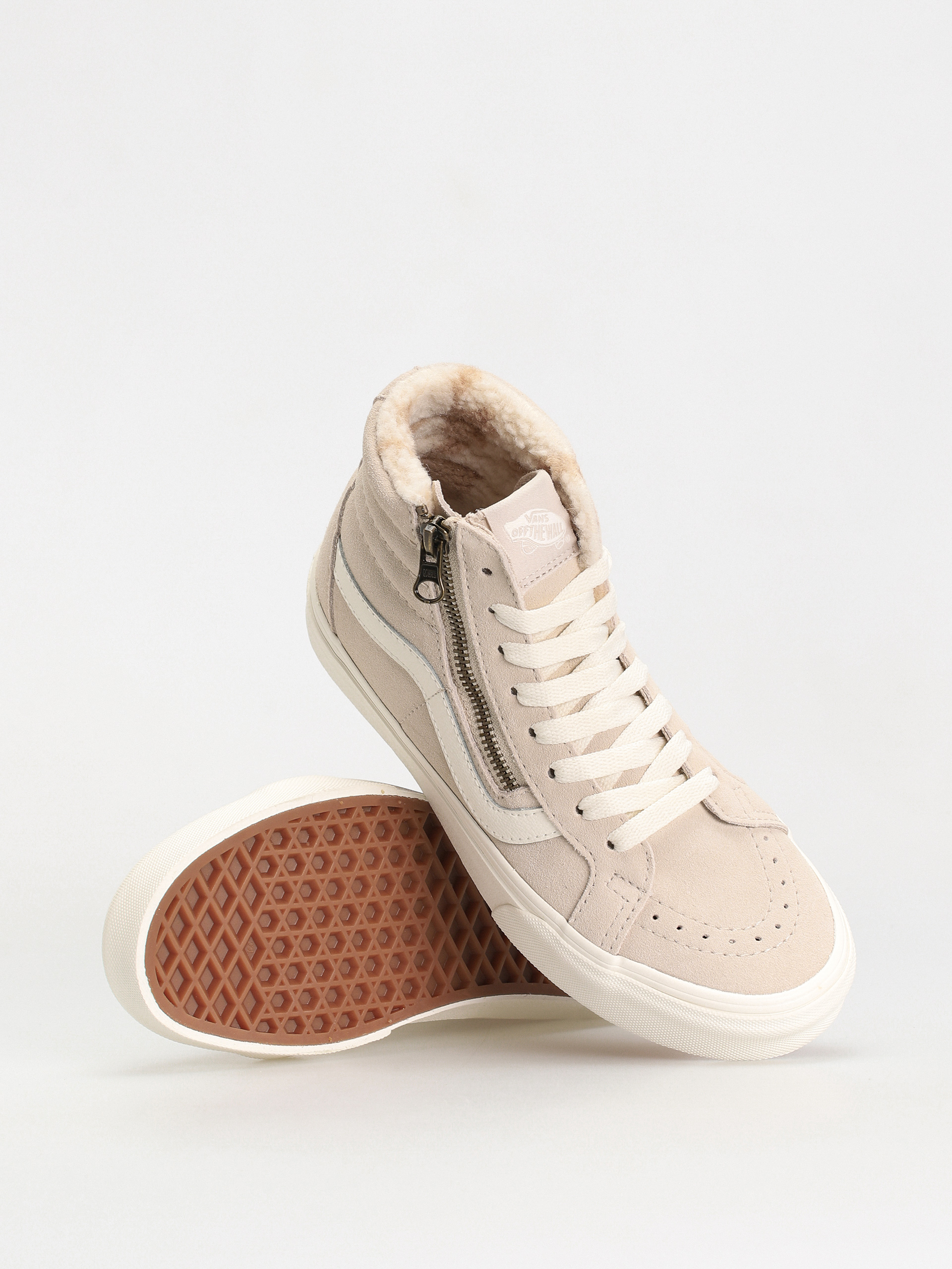Topánky Vans Sk8 Hi Reissue Side Zip (cozy hug french oak)