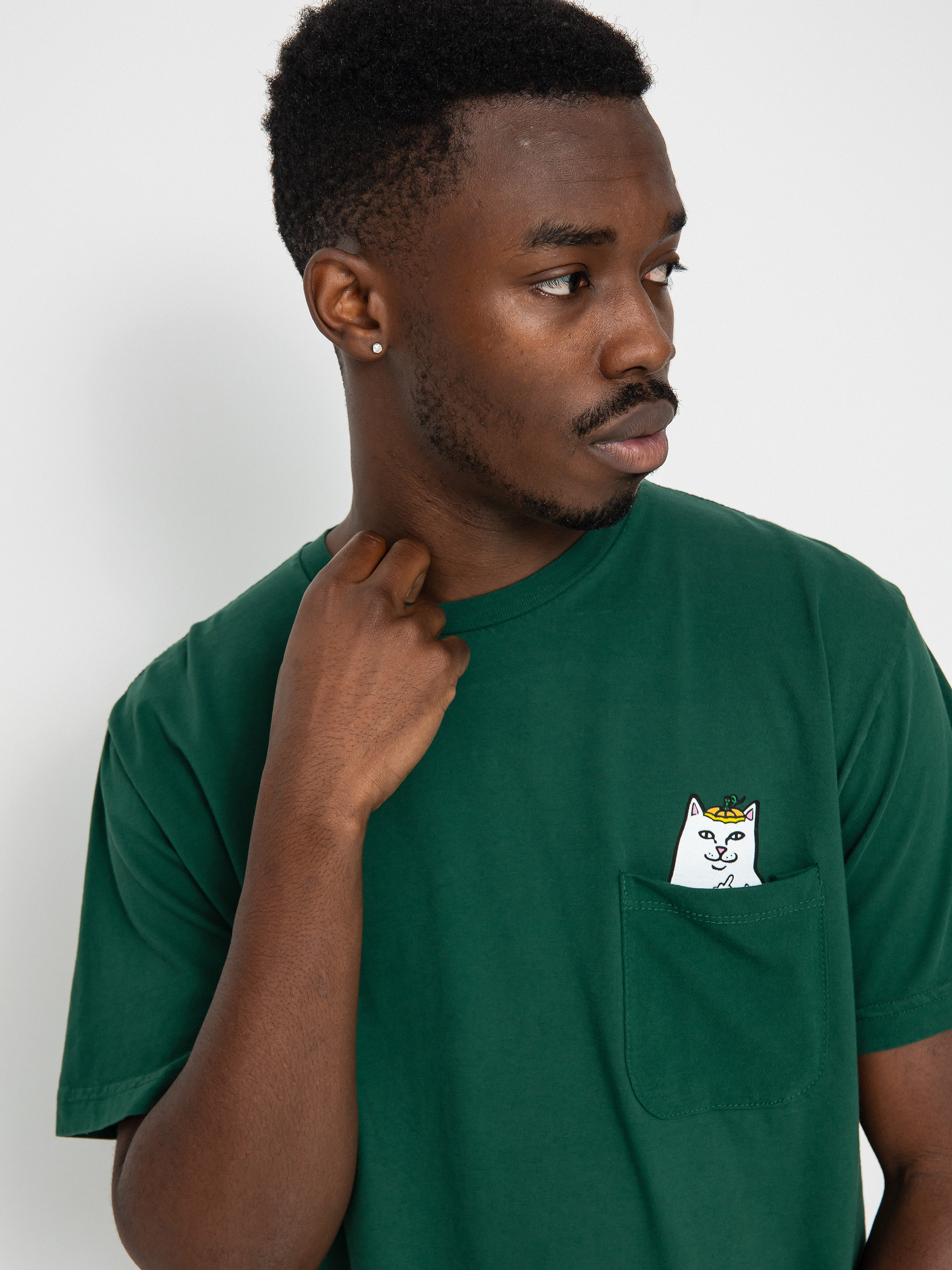 Tričko RipNDip Pumpkin Nerm Pocket (hunter green)