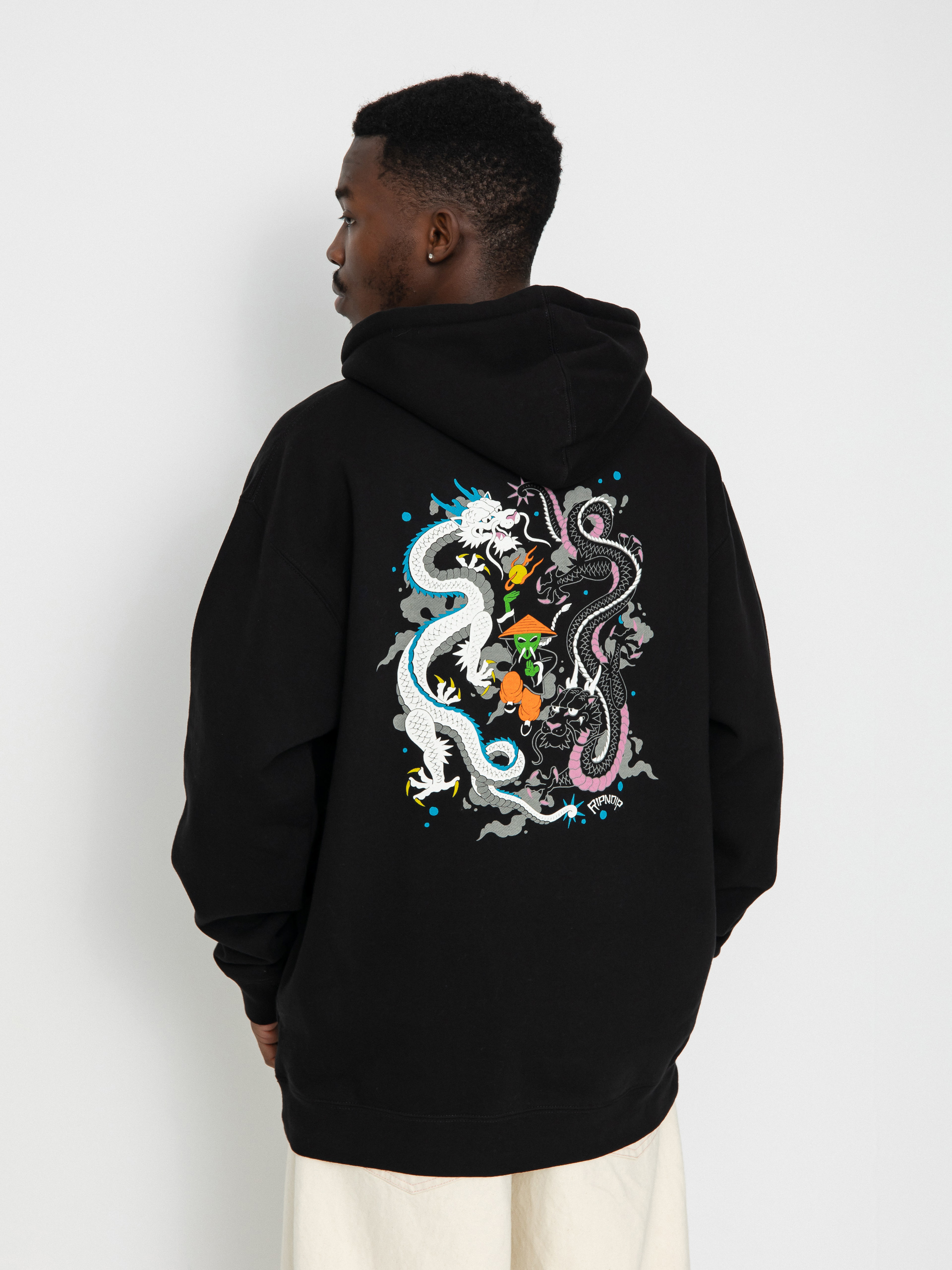 Mikina s kapucňou RipNDip Ryu HD (black)