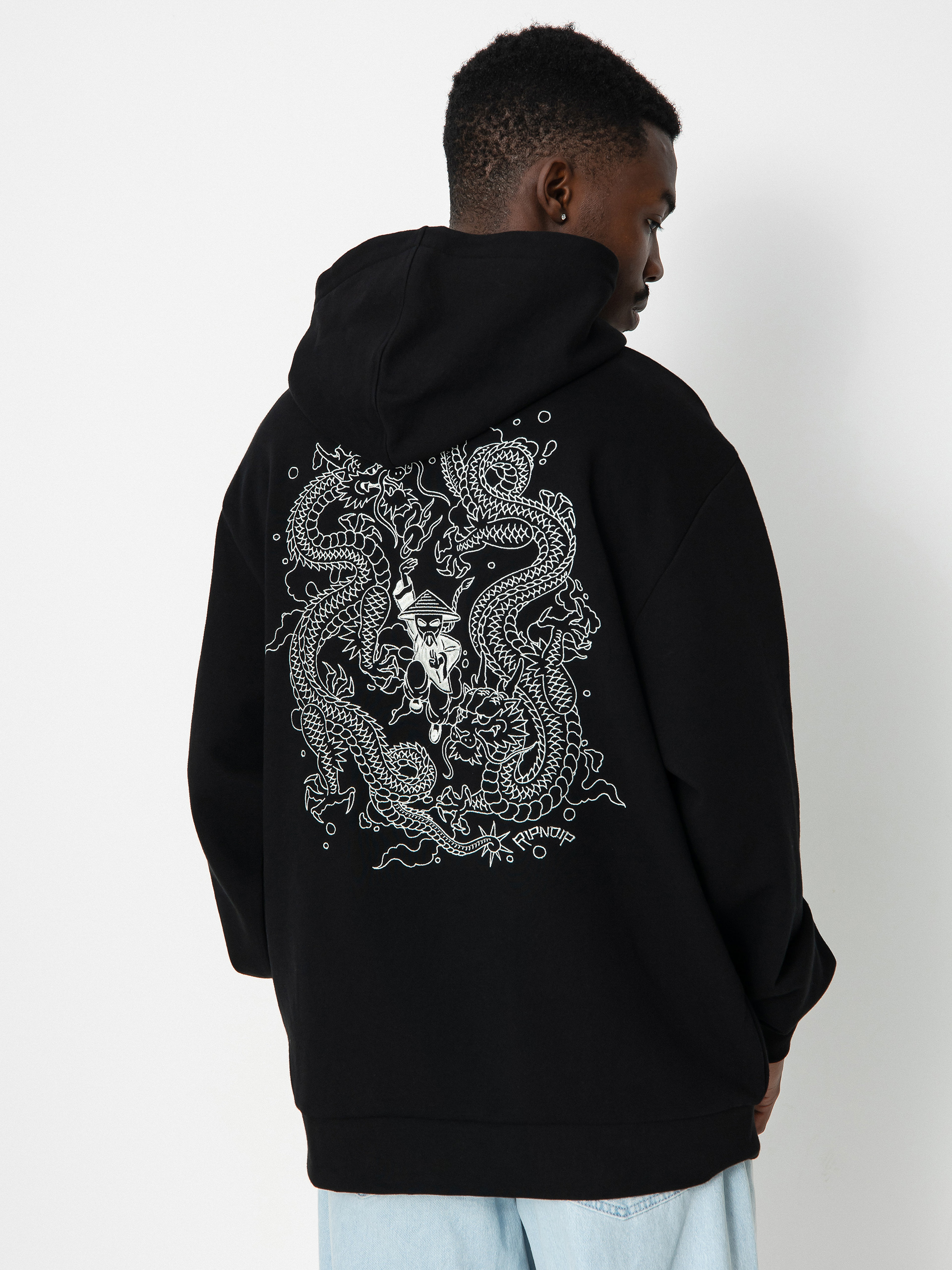 Mikina s kapucňou RipNDip Ryu HD (black)