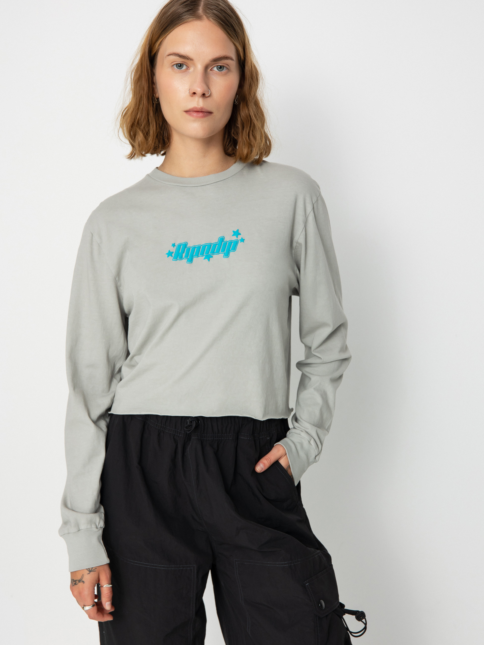 Triko RipNDip Kawaii Nerm Cropped Wmn (grey)