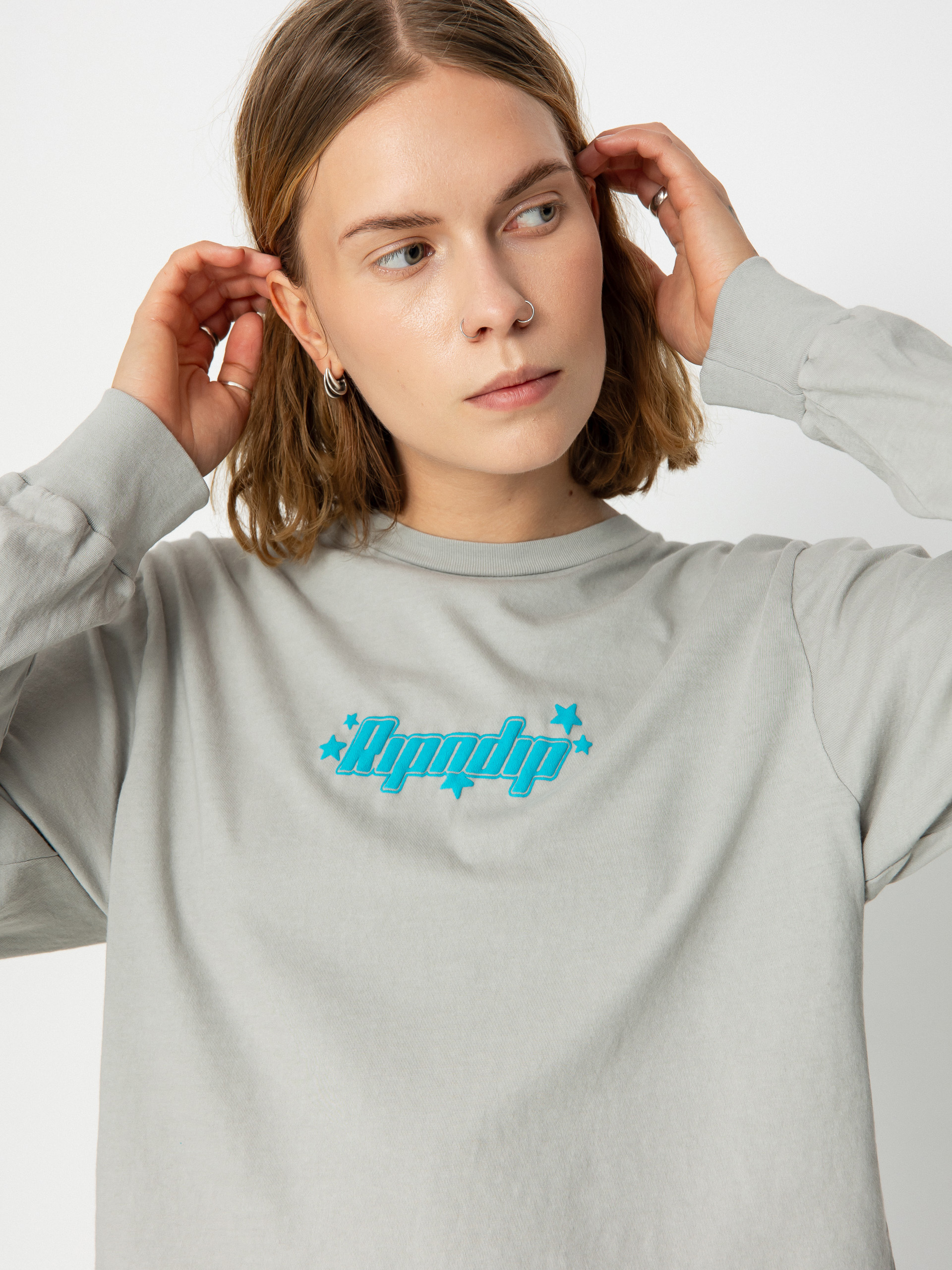 Triko RipNDip Kawaii Nerm Cropped Wmn (grey)