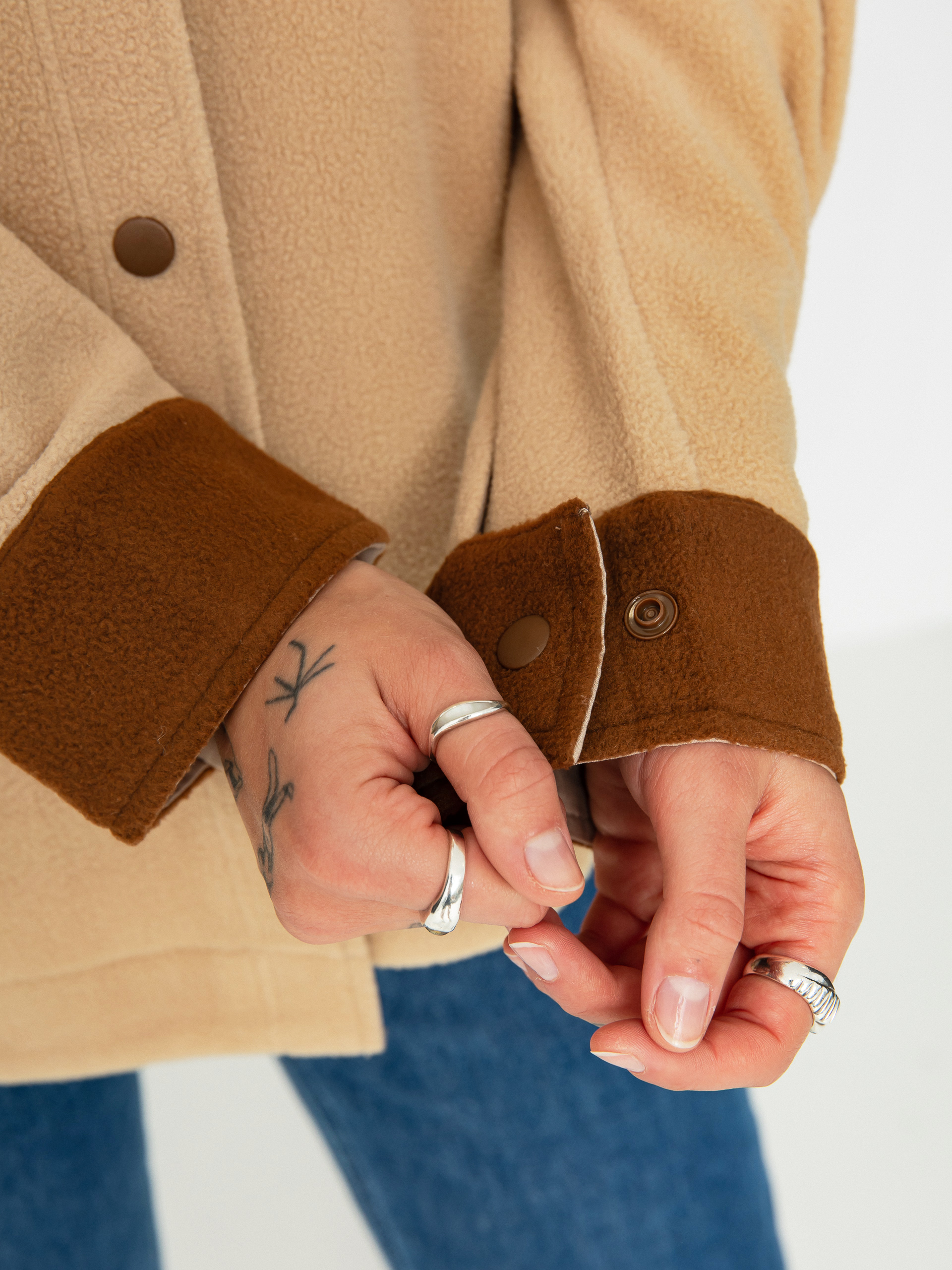 Košeľa Brixton Bowery Bf Arctic Stretch Fleec Wmn (sesame/bison)