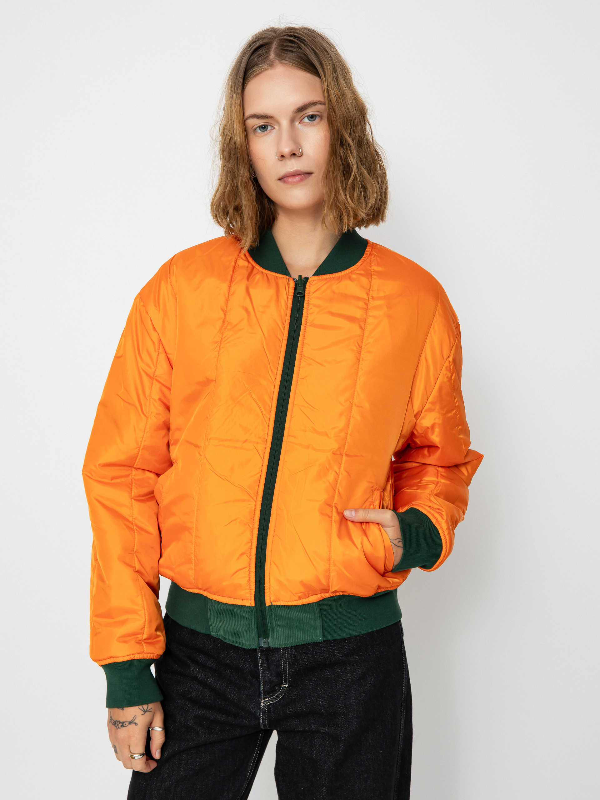 Bunda Brixton Utopia Reversible Bomber Wmn (pine needle)